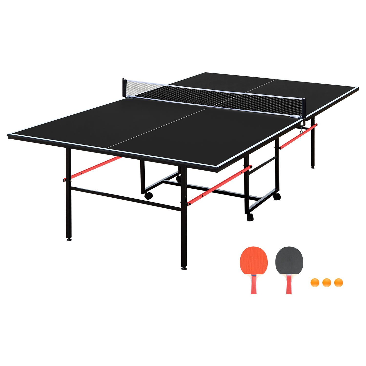 Table tennis 9 pi pliable portable intérieur complet