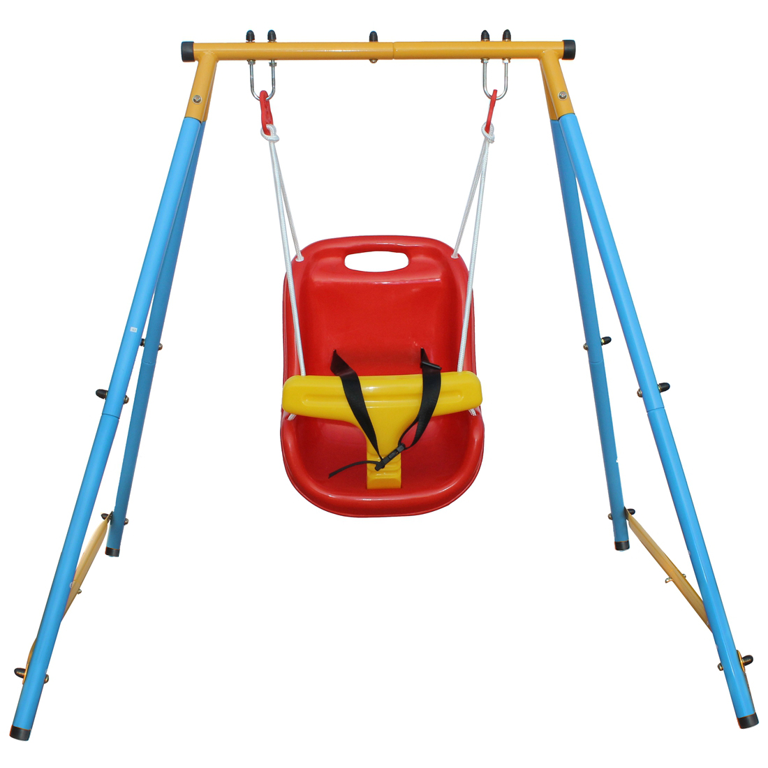 Balançoire enfant métal intérieur extérieur avec ceinture
