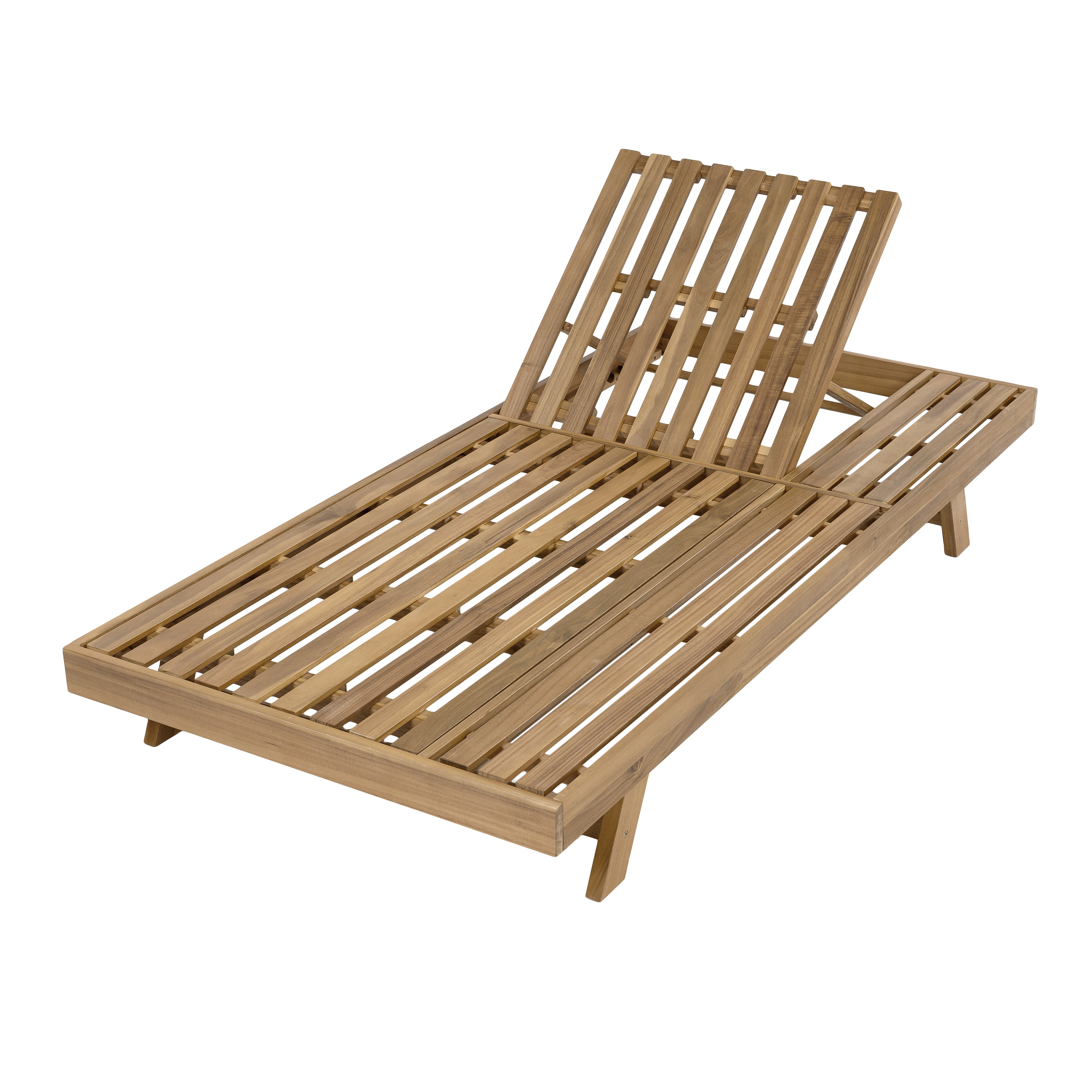 Ensemble 2 chaises longue acacia bois