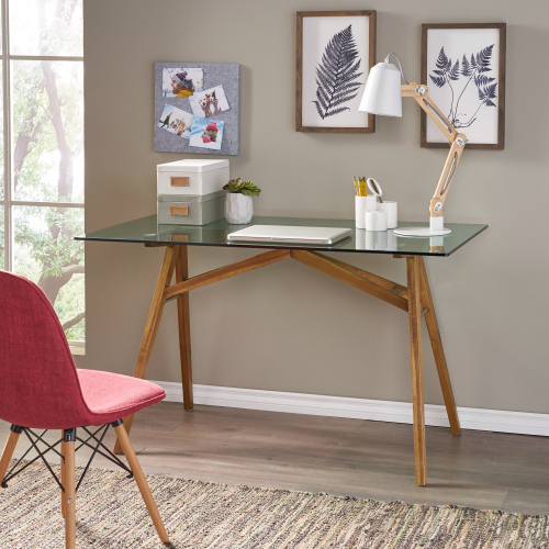 Bureau informatique SKU 61115.00, couleur naturelle
