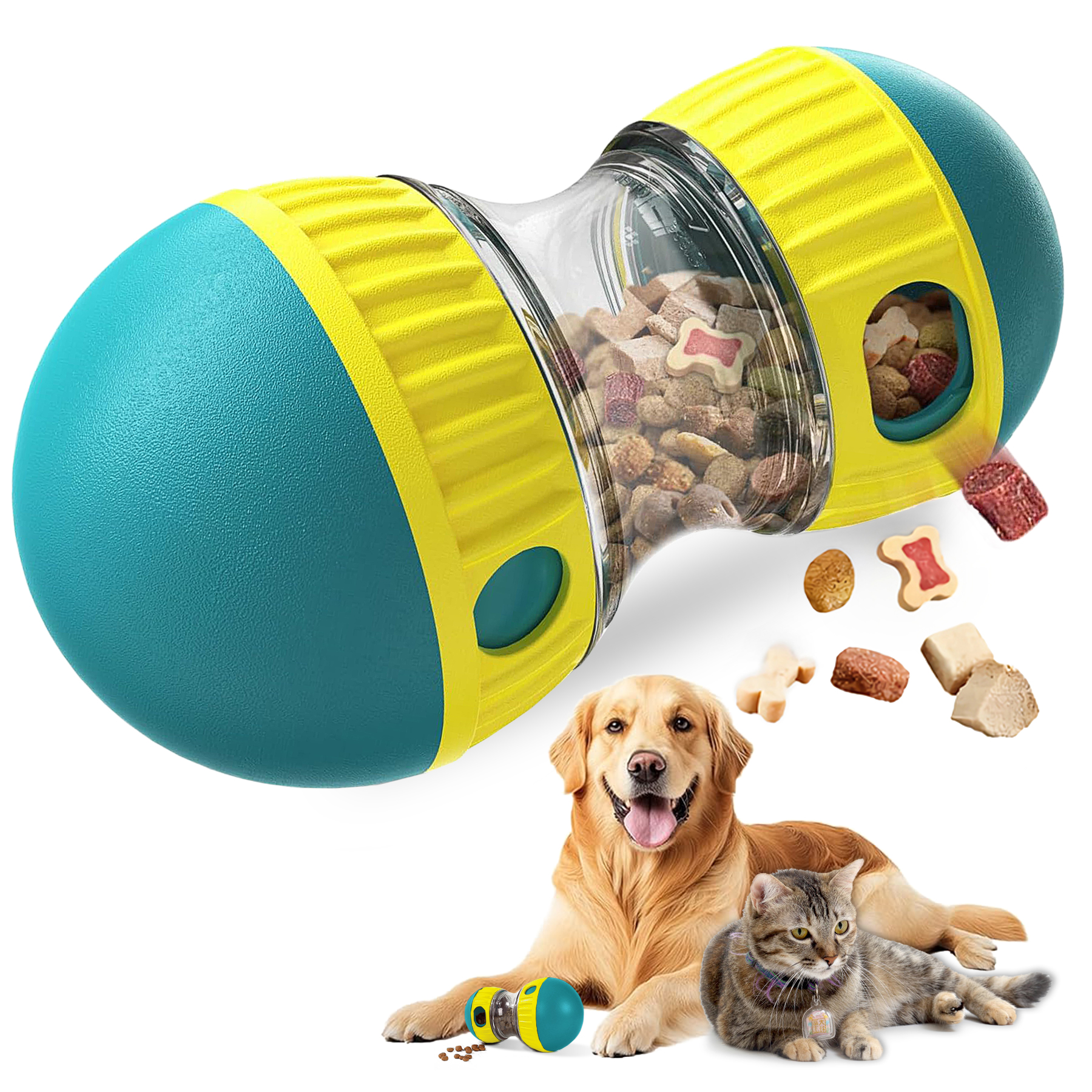 Jouet puzzle chien - Distributeur gâteries réglable enrichissement