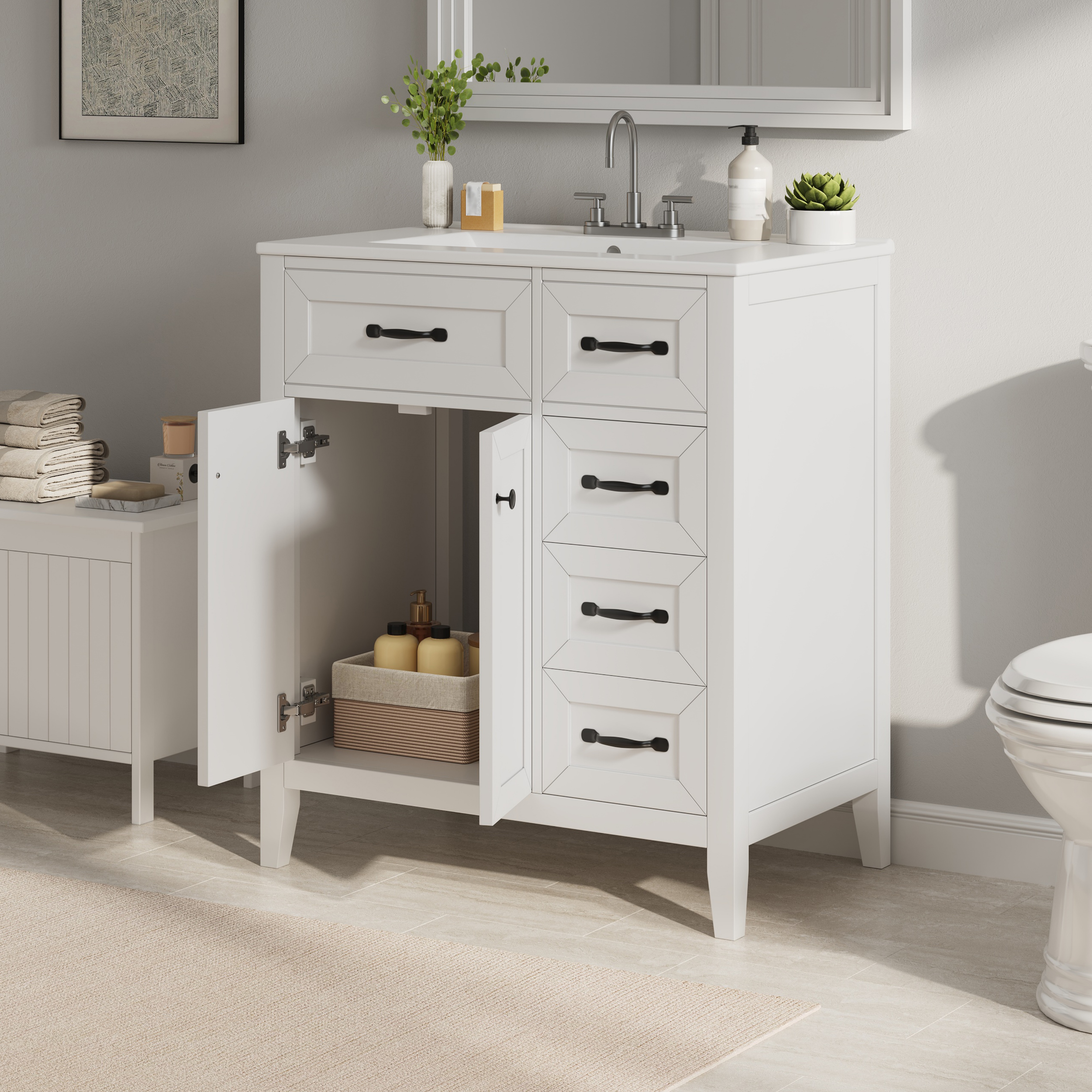 Vanité salle bain 30po blanc N725P246491K
