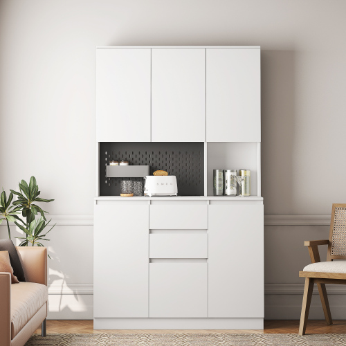 Armoire cuisine 74" station charge buffet