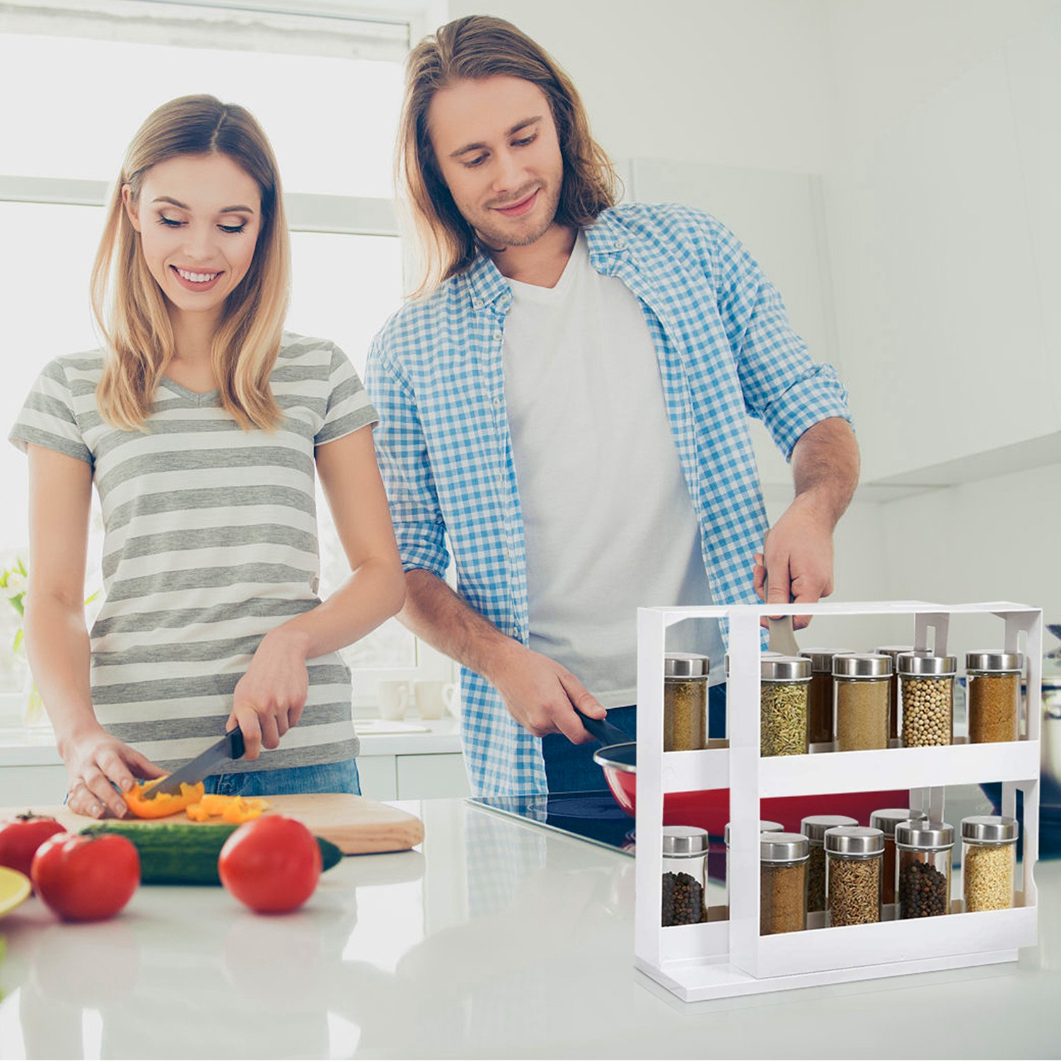 Organiseur pivotant armoire cuisine 1Pc