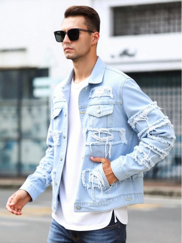 Veste denim ample version coréenne pour femme