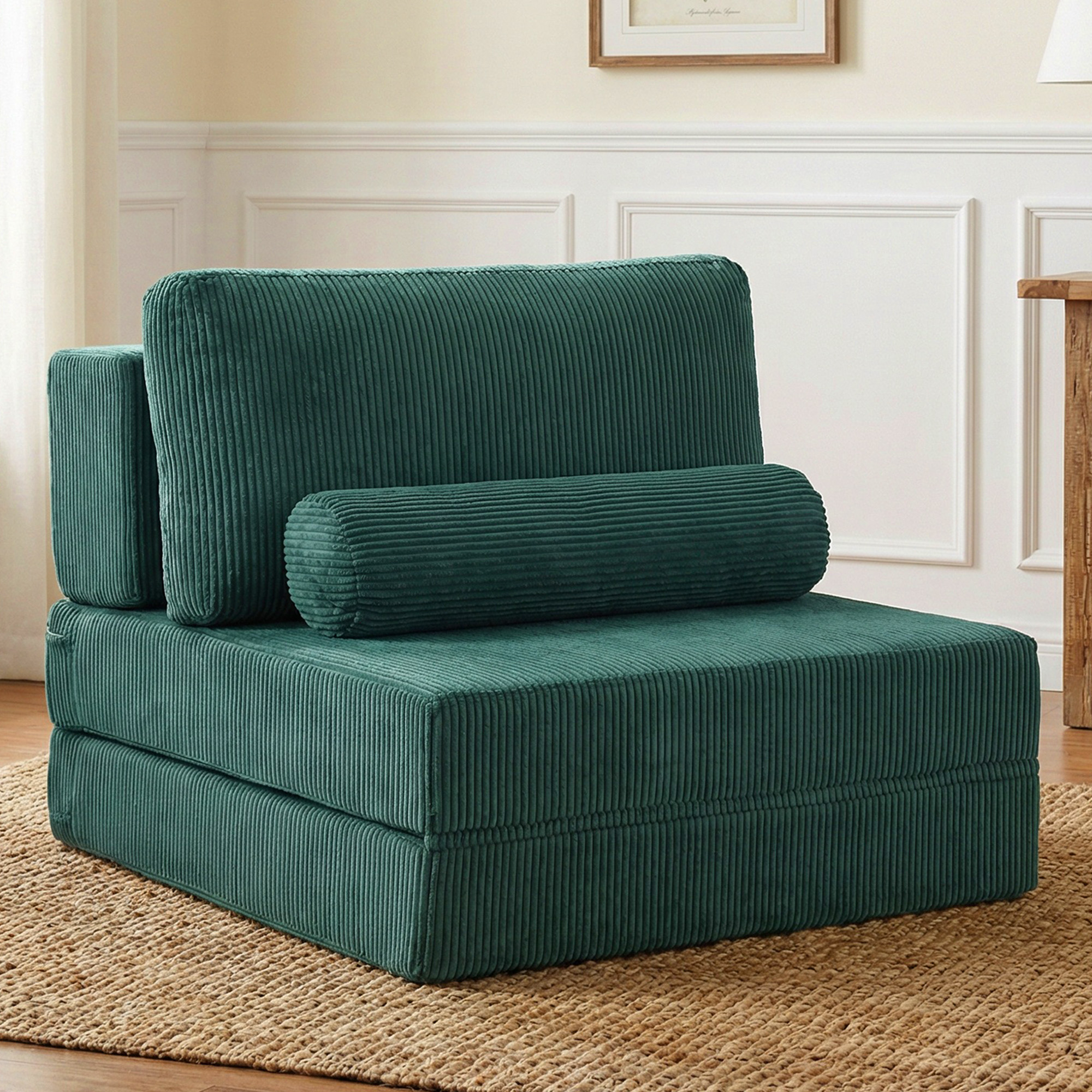 Canapé modulaire château pliable, vert, design créatif
