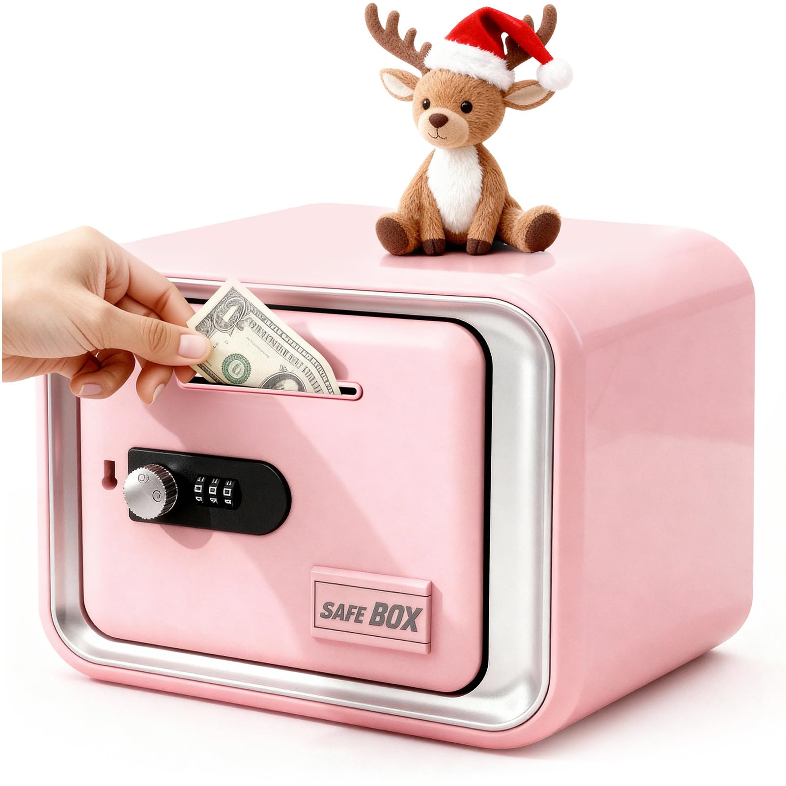 Tirelire combinaison serrure cochon rose - cadeau enfant