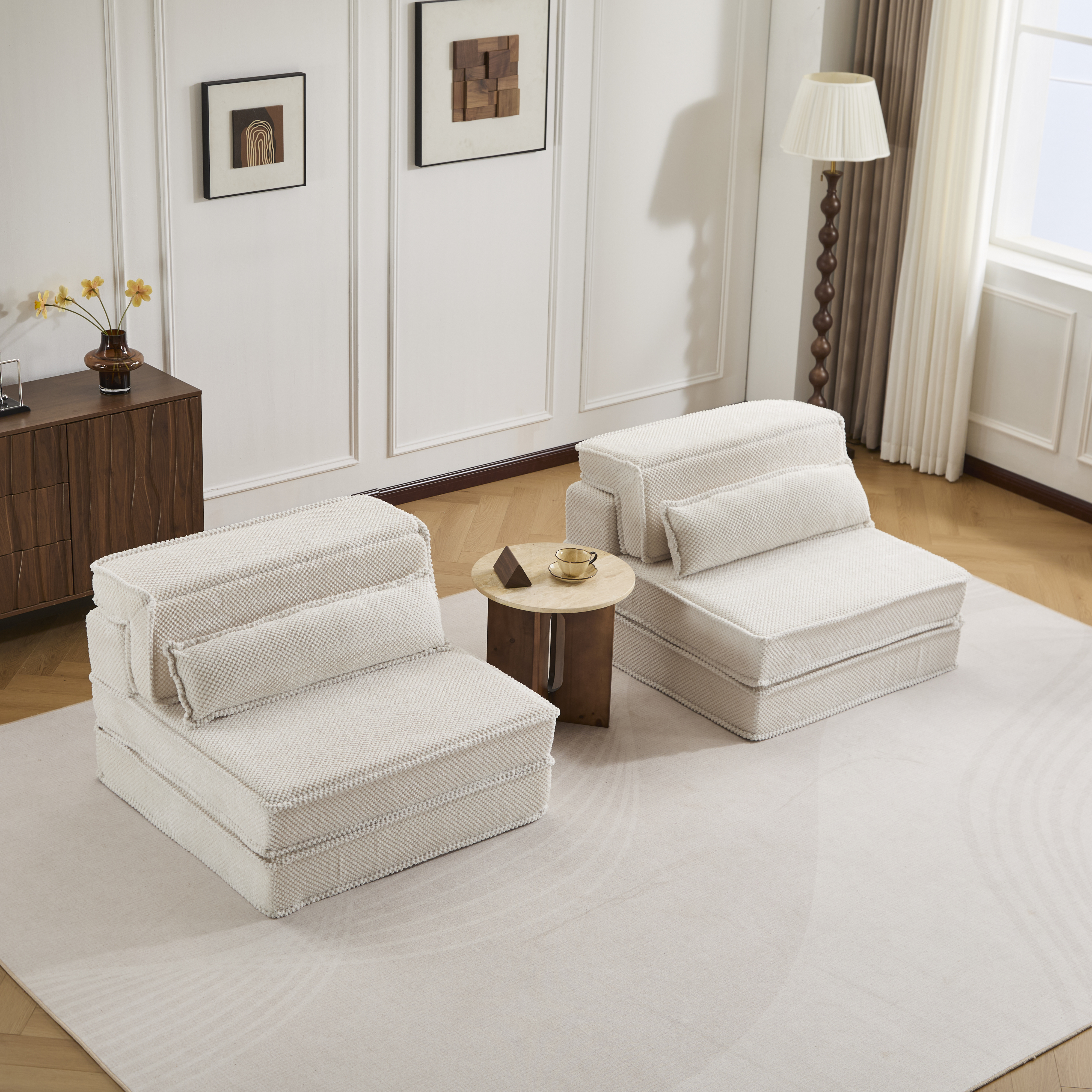 Sofa modulaire Mahjong compressible, convertible, sans assemblage