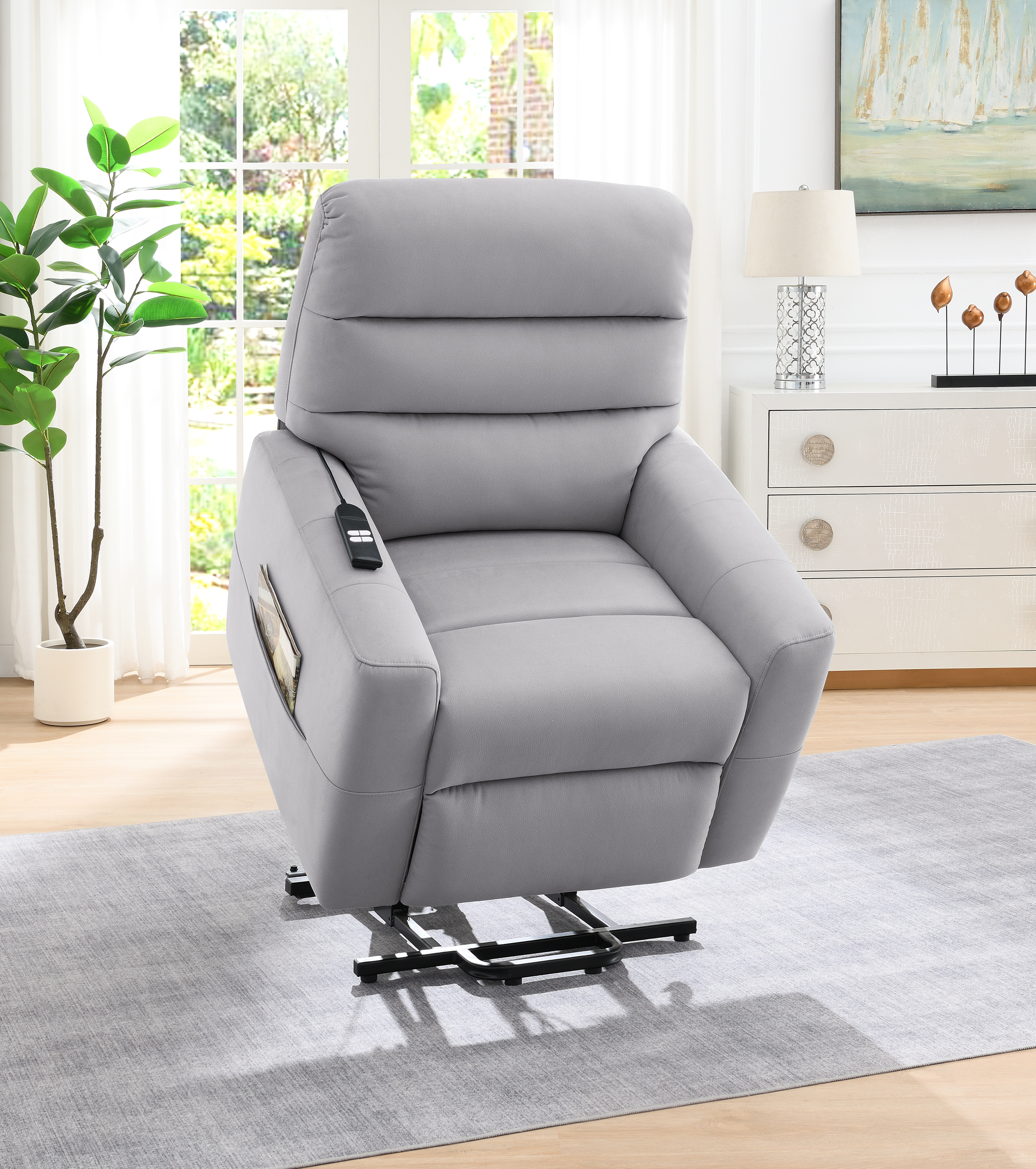 Fauteuil inclinable Freddie Gray cuir Aire électrique