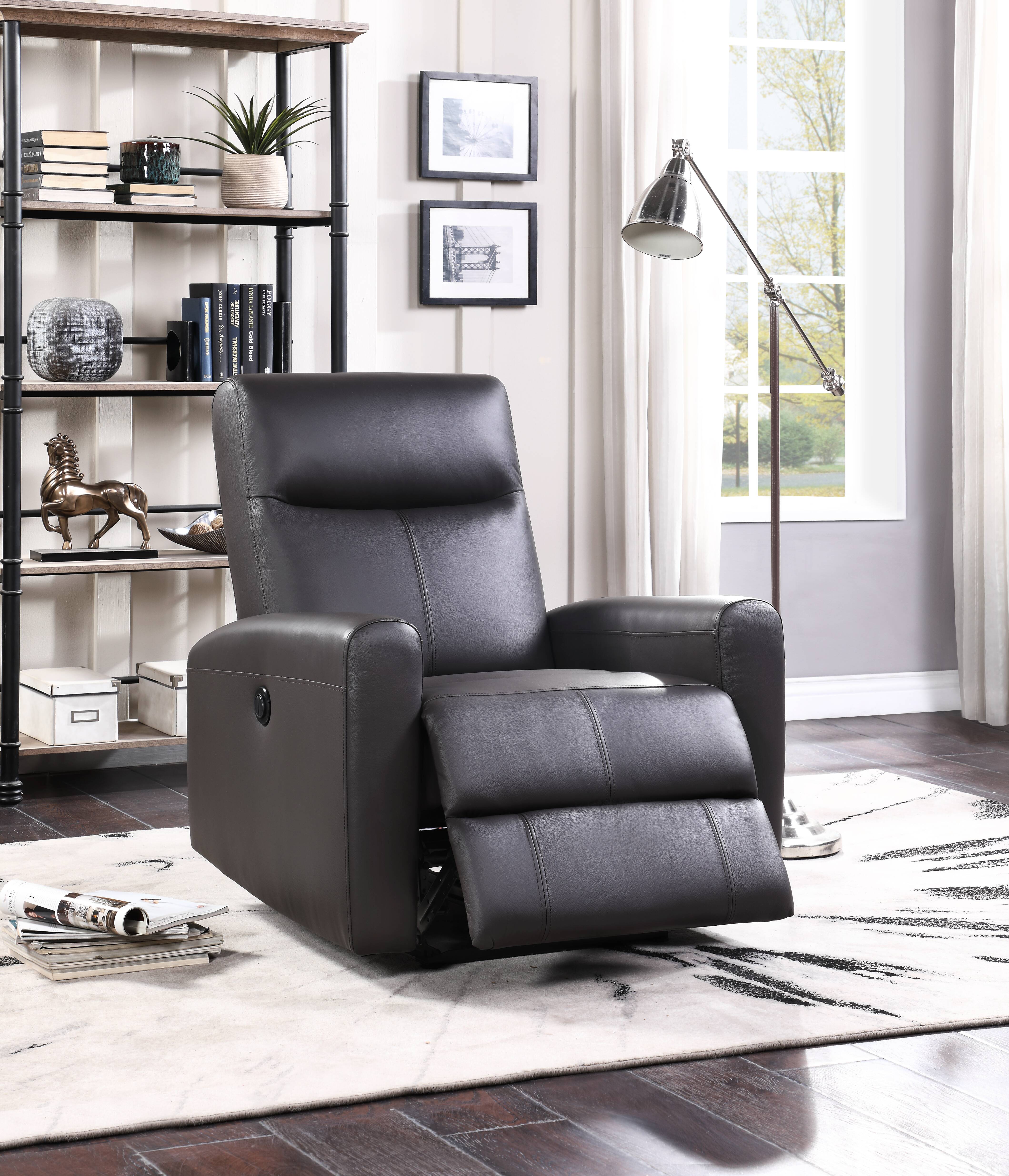 Fauteuil Inclinable Blane Cuir Marron Mouvement