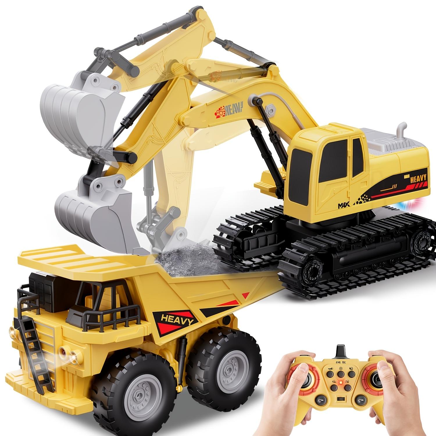 Tractopelle télécommande jouet éducatif construction enfants