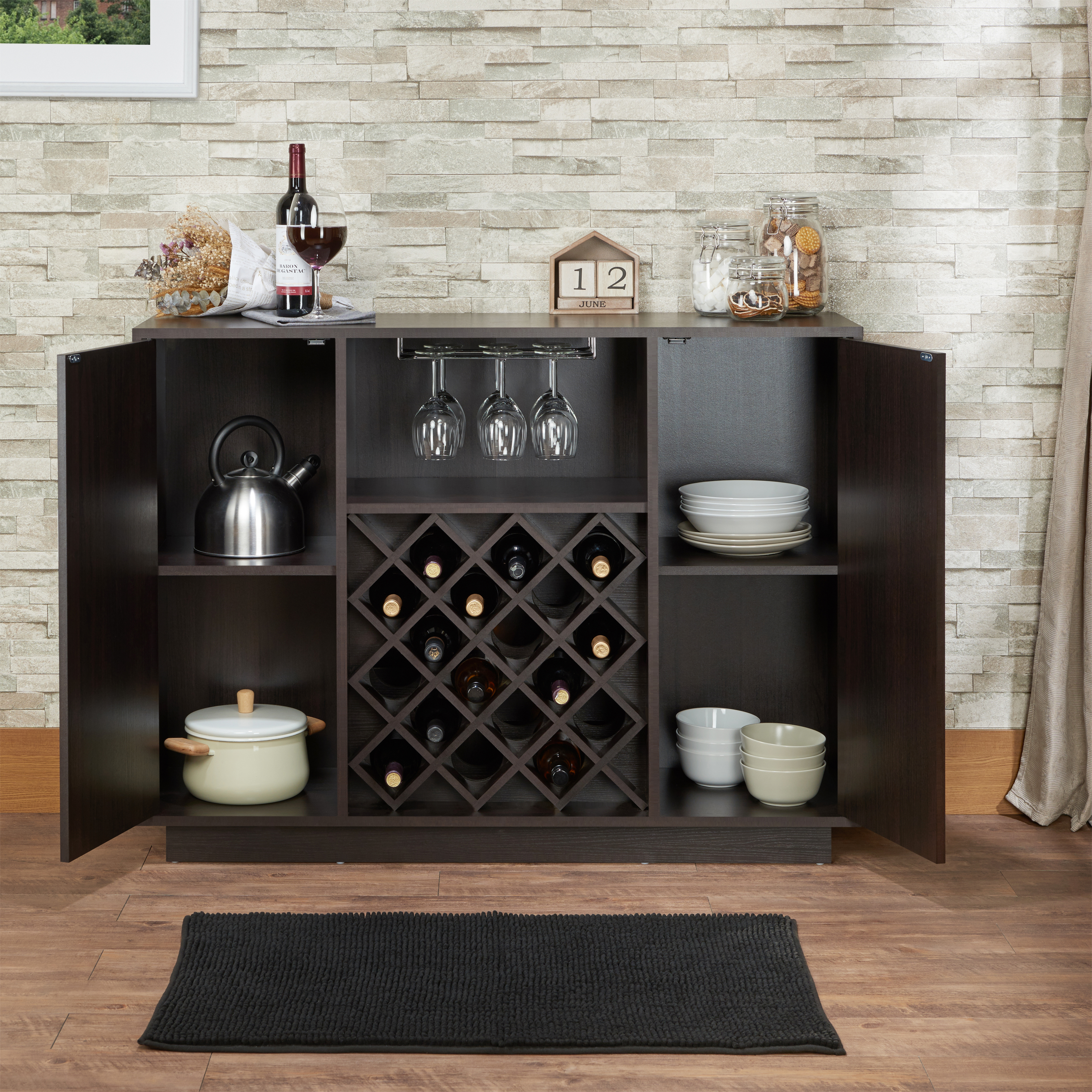 Armoire à vin Hazen fini espresso