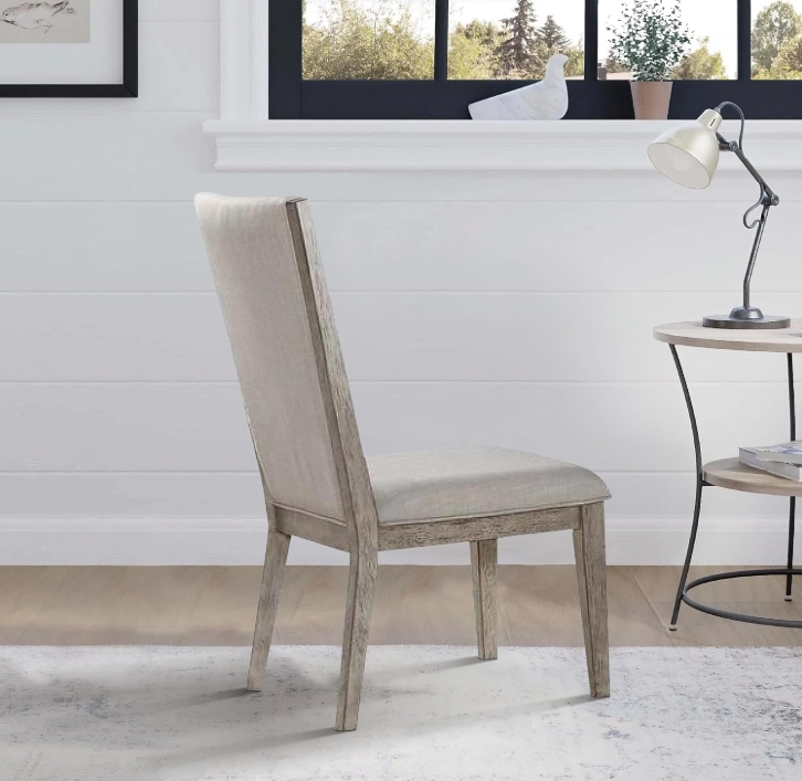 Ensemble 2 fauteuils side Rocky tissu/chêne gris
