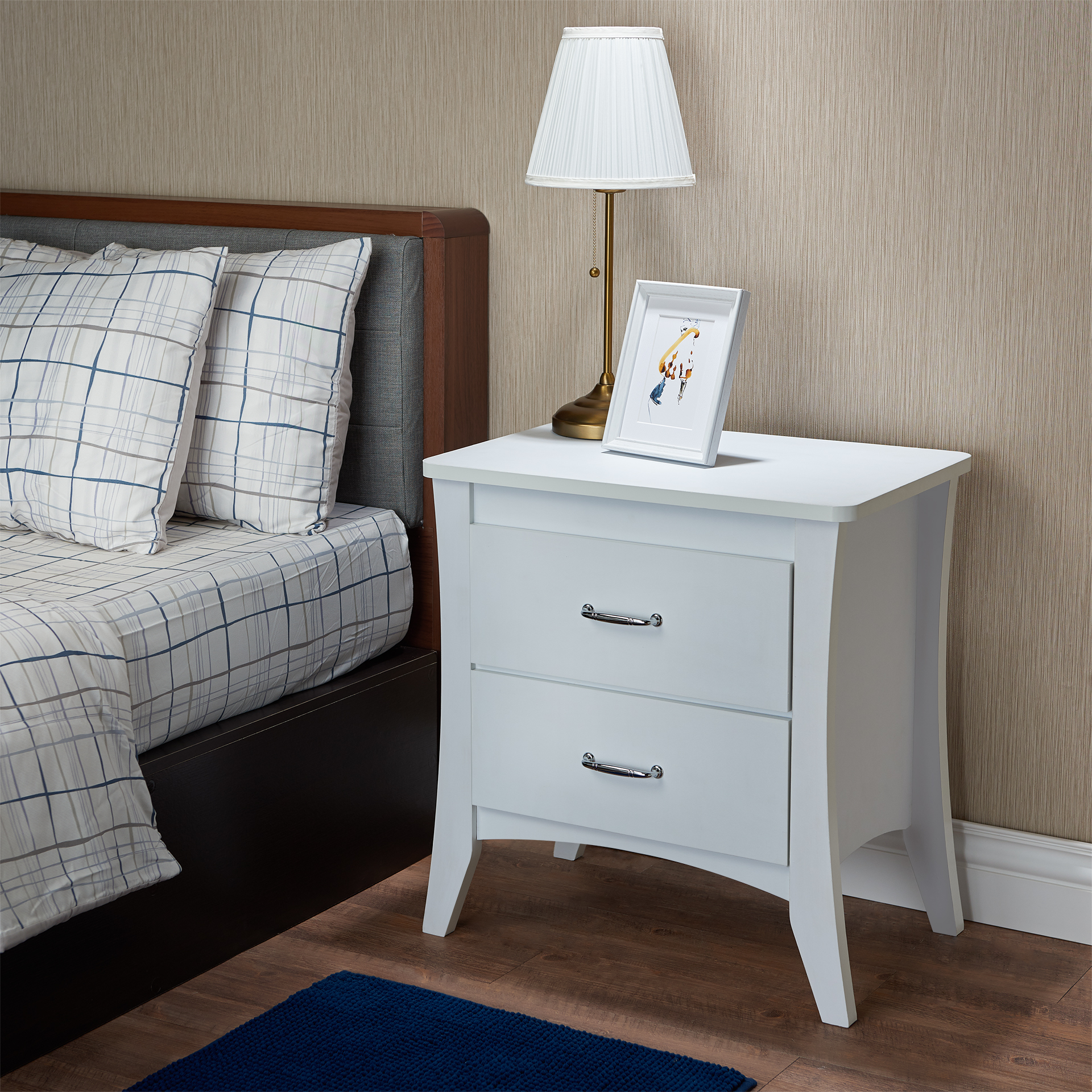 Babb Table accent finition blanche