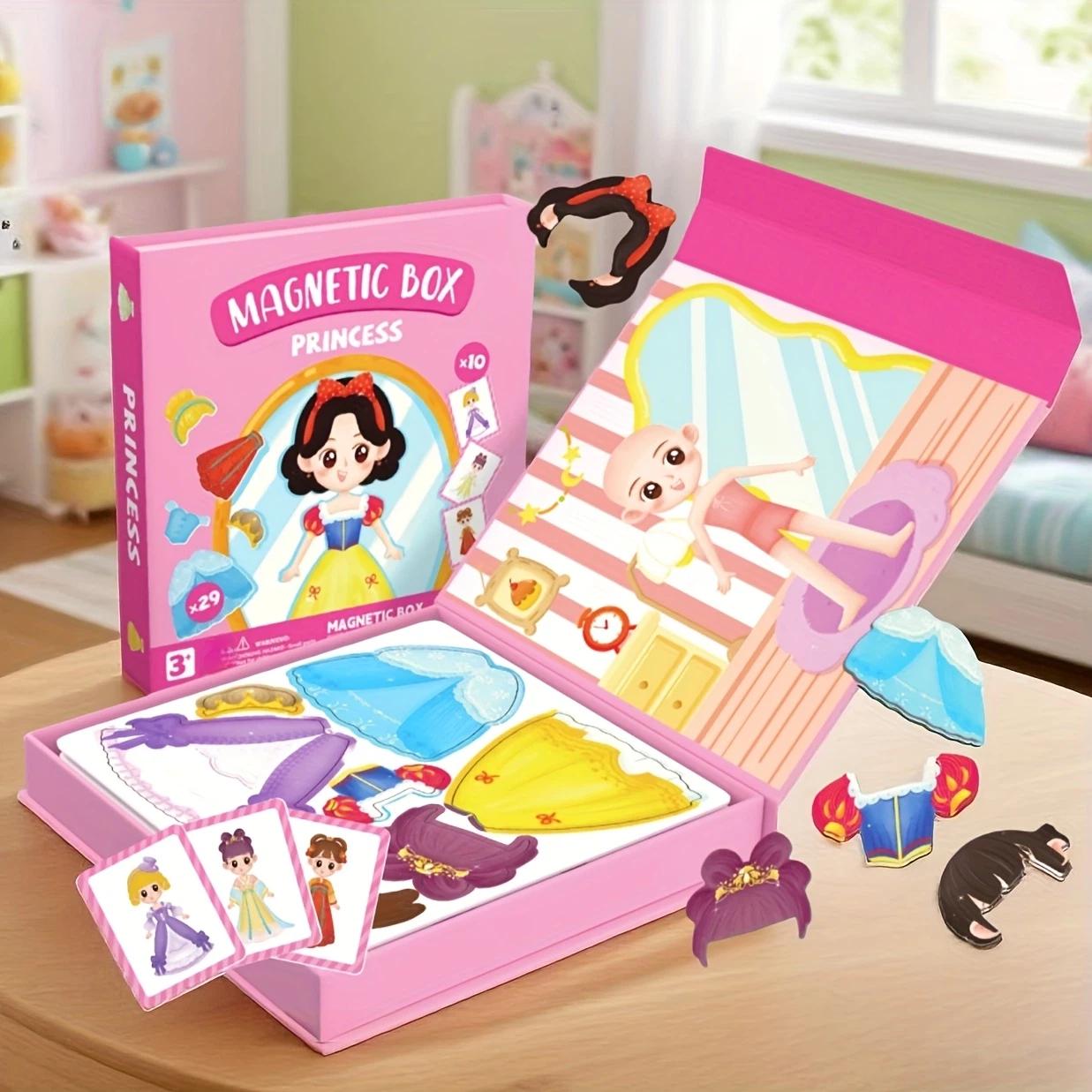 Puzzle robe princesse magnétique 10 cartes 29p