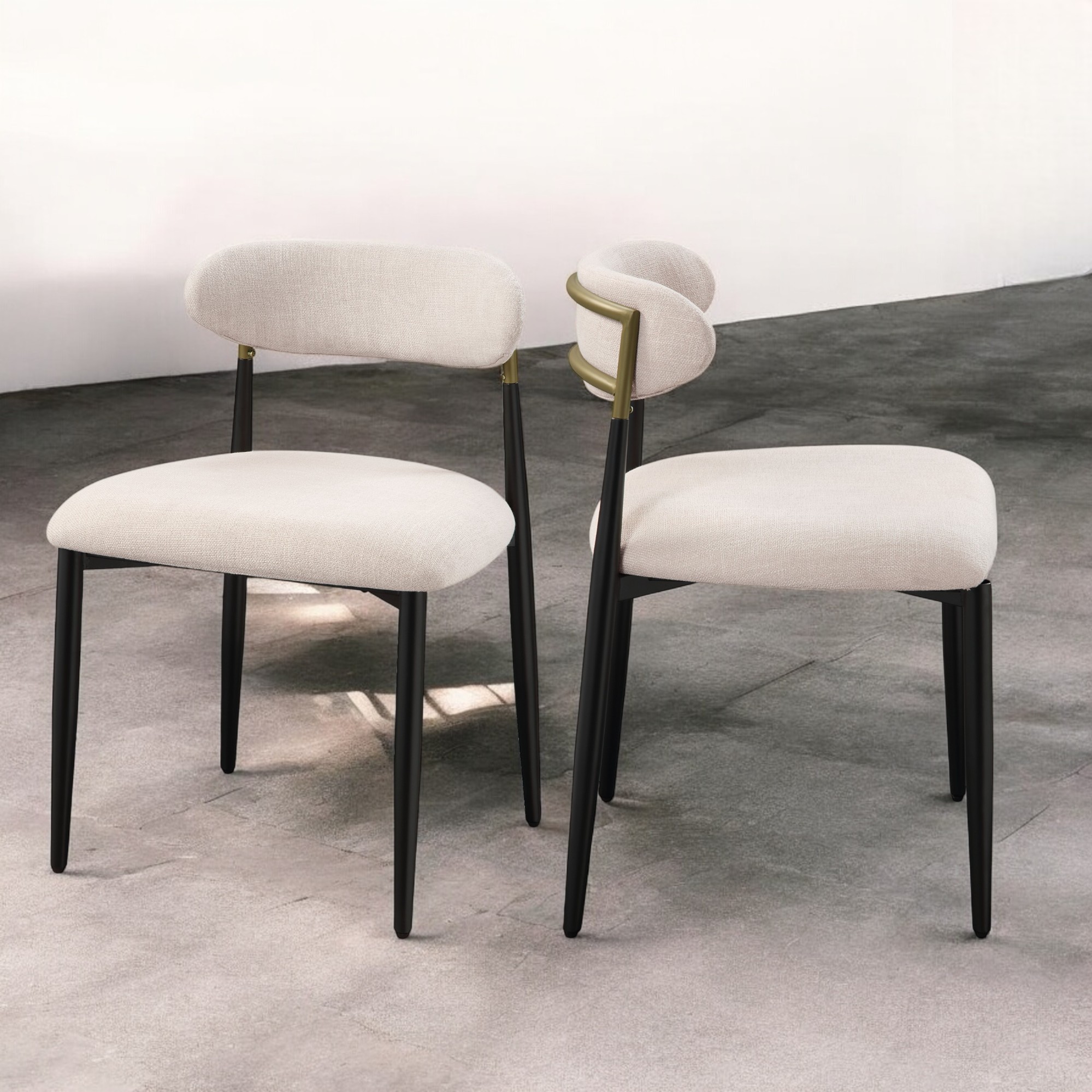 Chaise Jaramillo tissu beige (2)