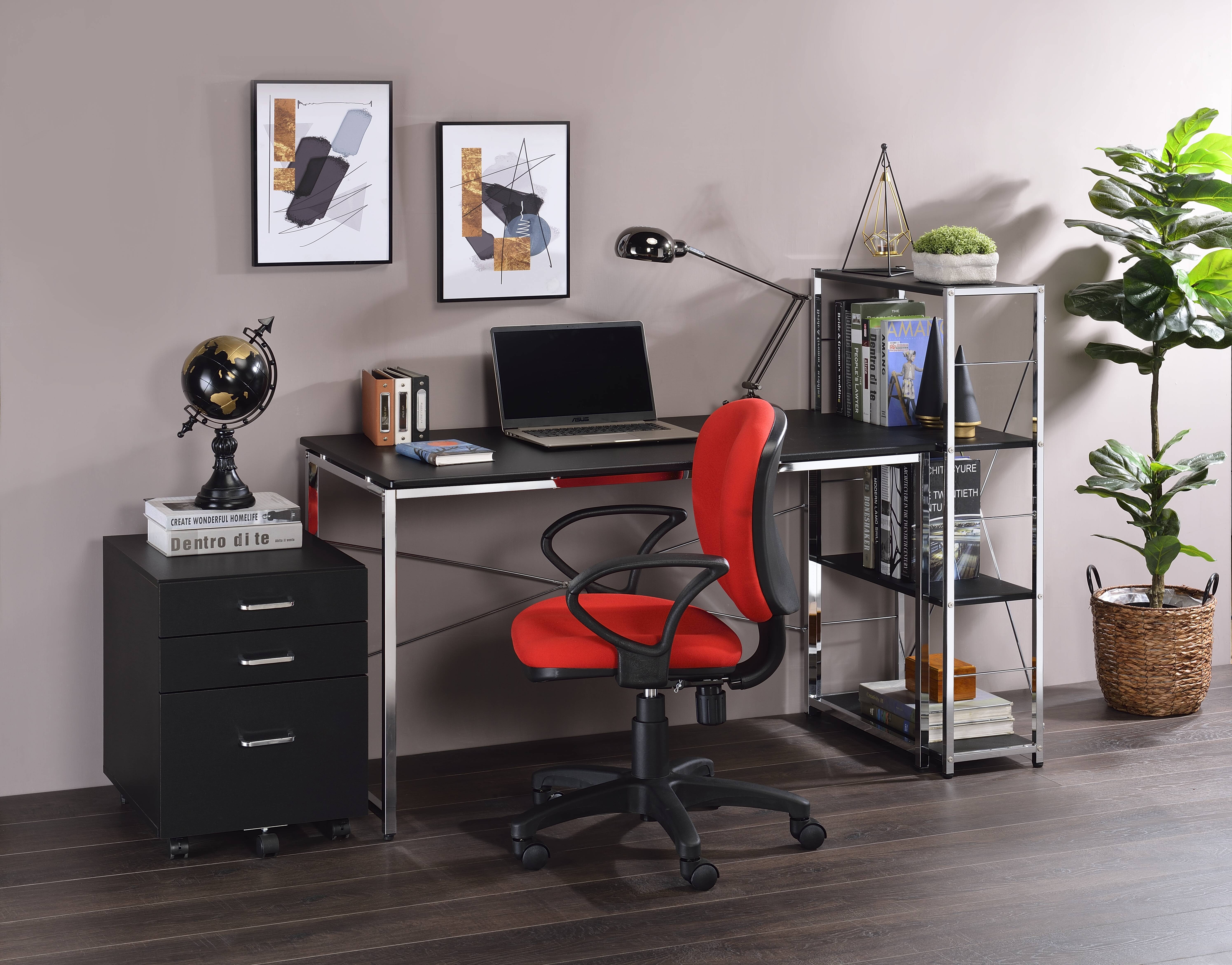 Bureau Tennos noir et chrome