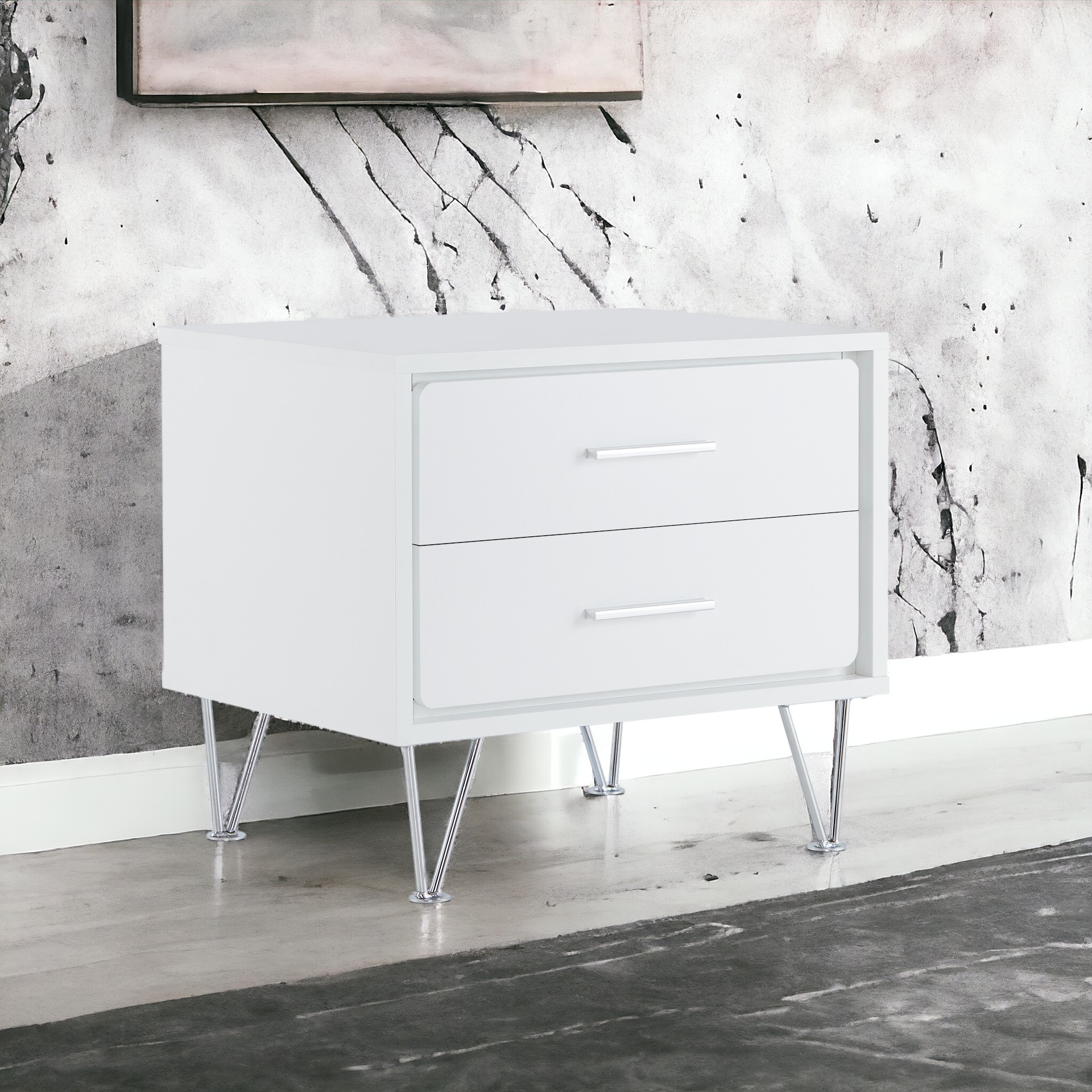 Table accent Deoss blanc