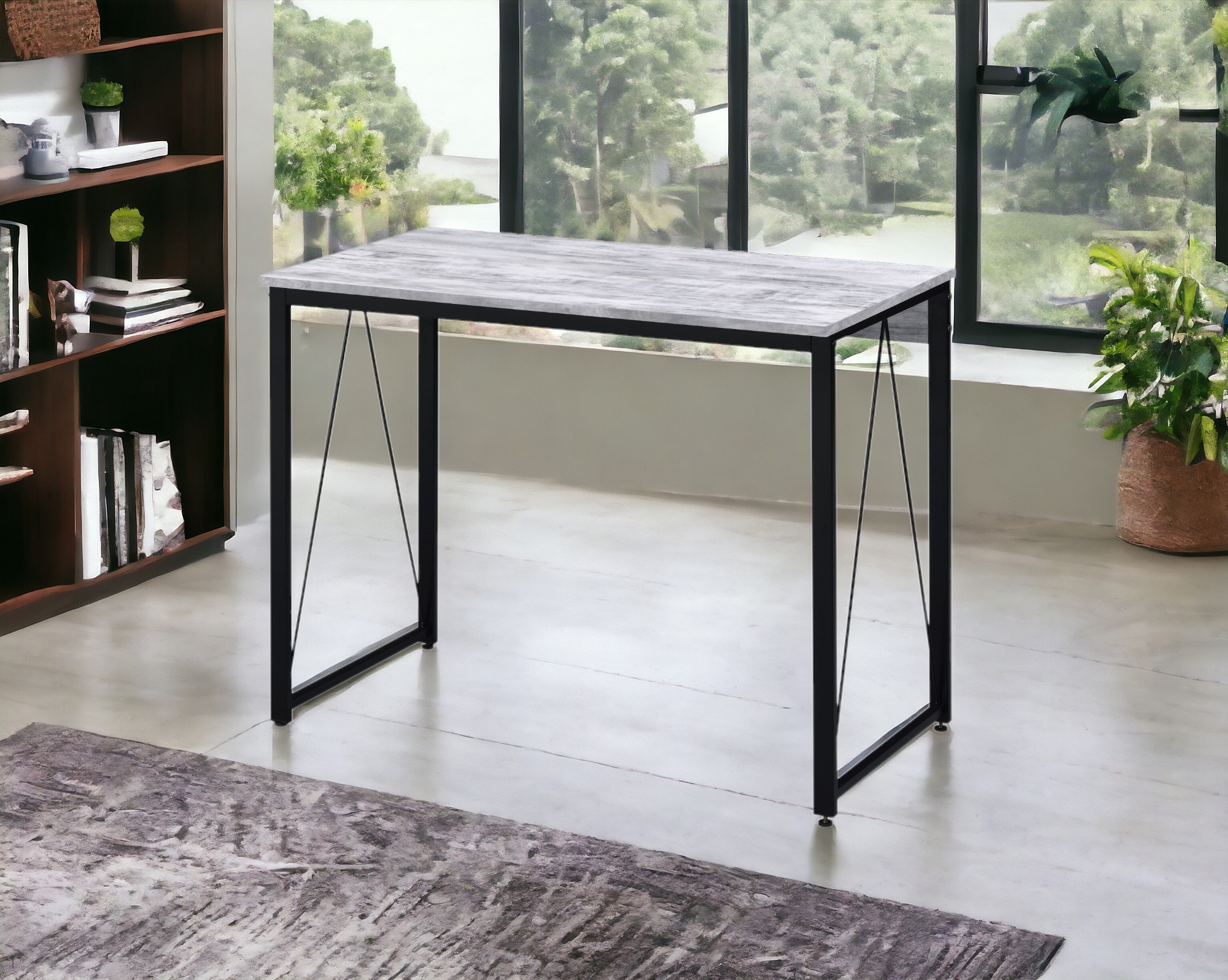 Zaidin Bureau blanc-noir antique