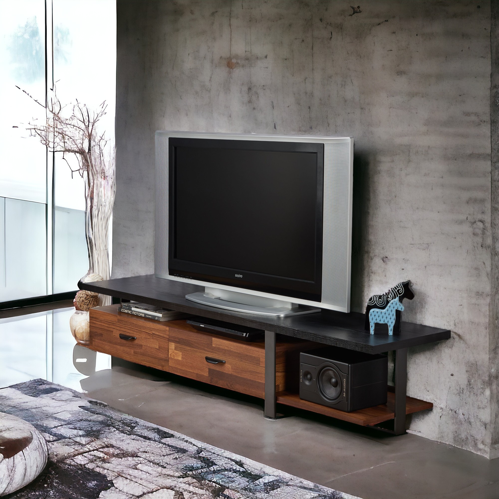 Meuble TV Elling noyer noir