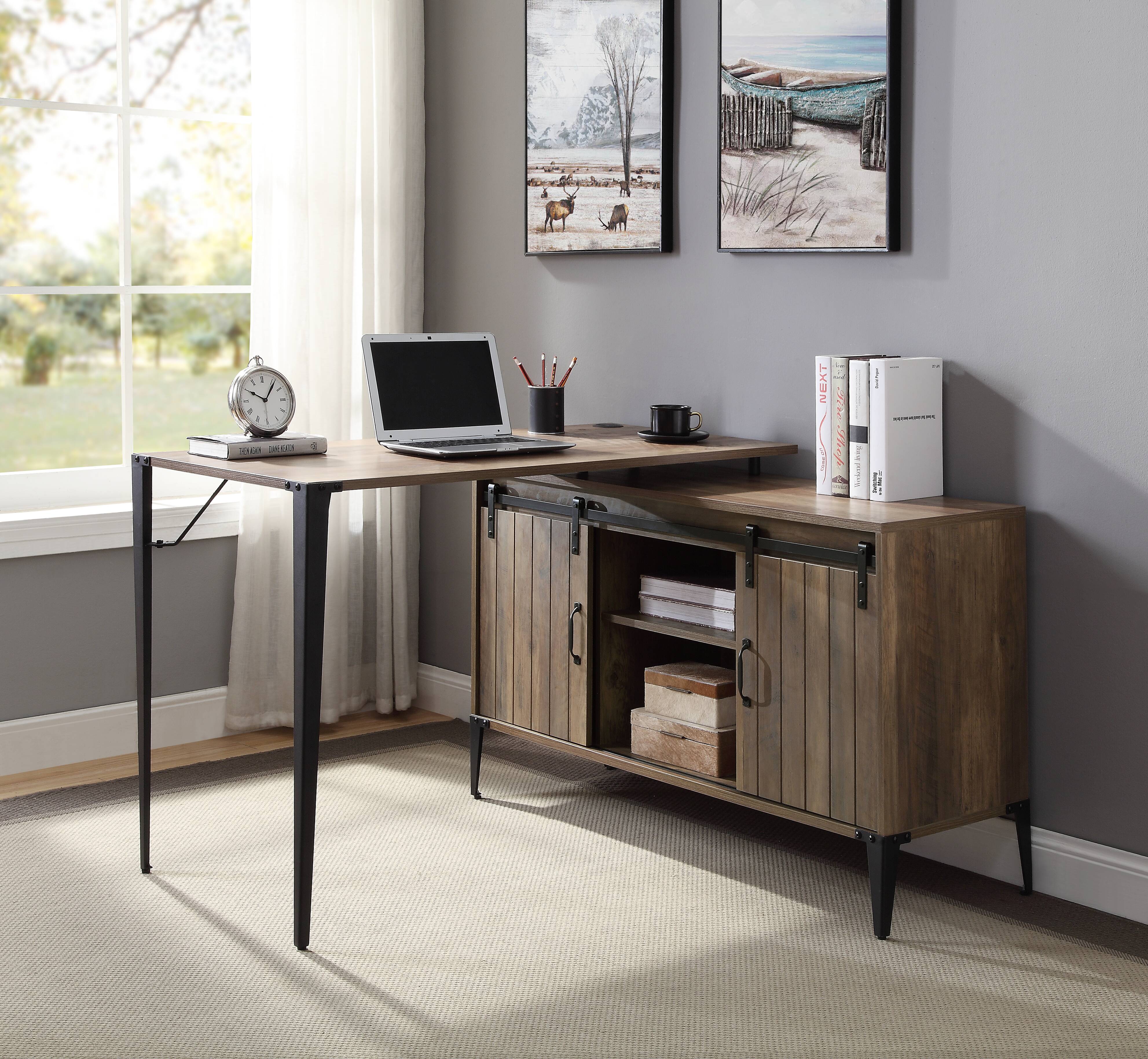 Zakwani Bureau 48po gris chêne noir