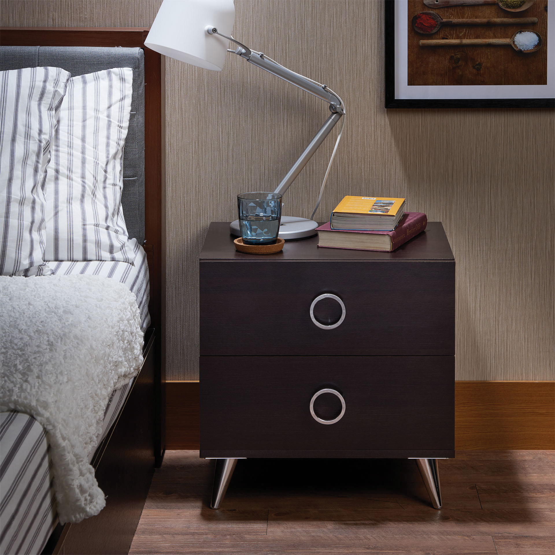 Table d'appoint Elms finition espresso