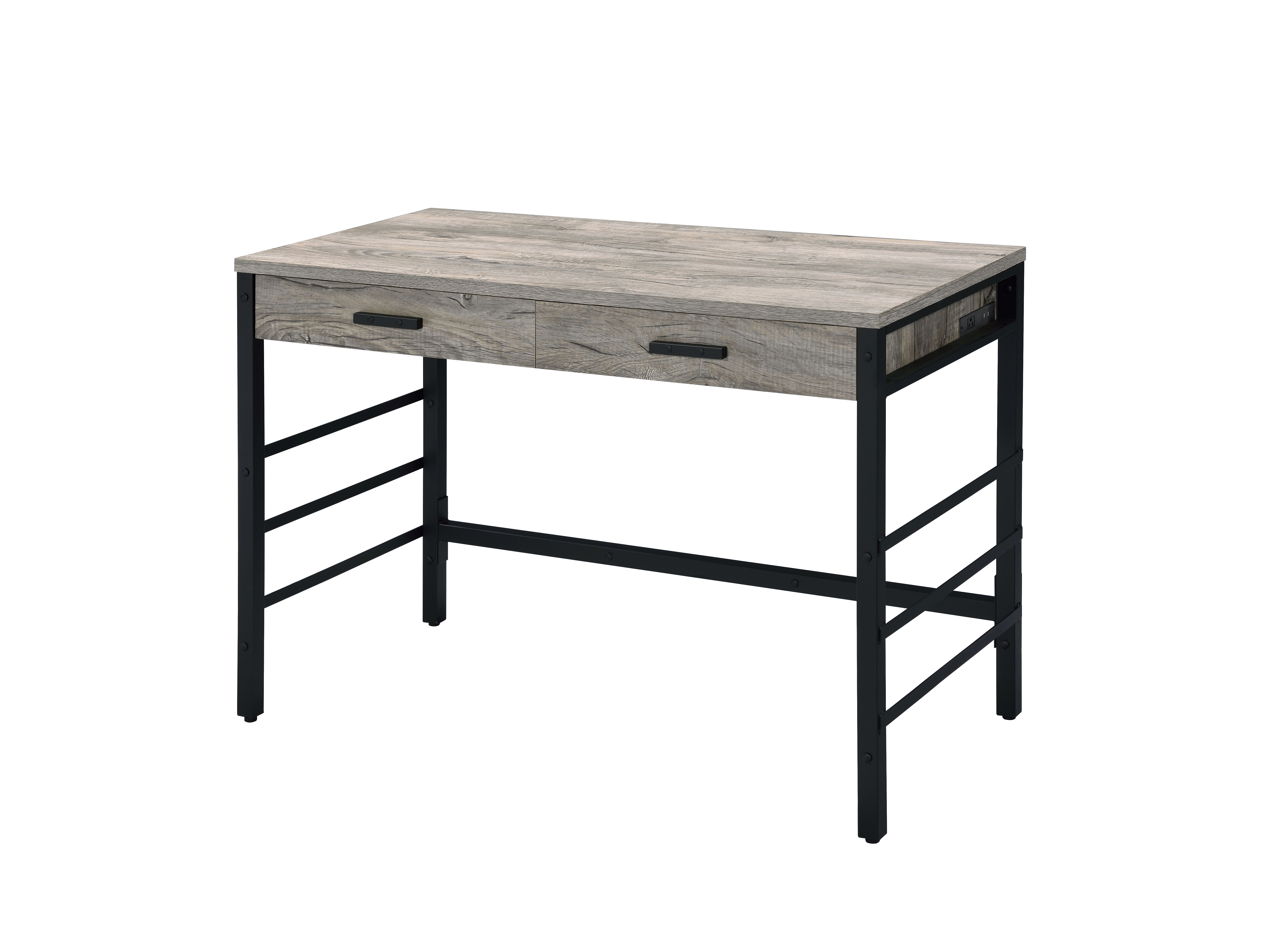 Bureau Disho chêne finition noire avec USB