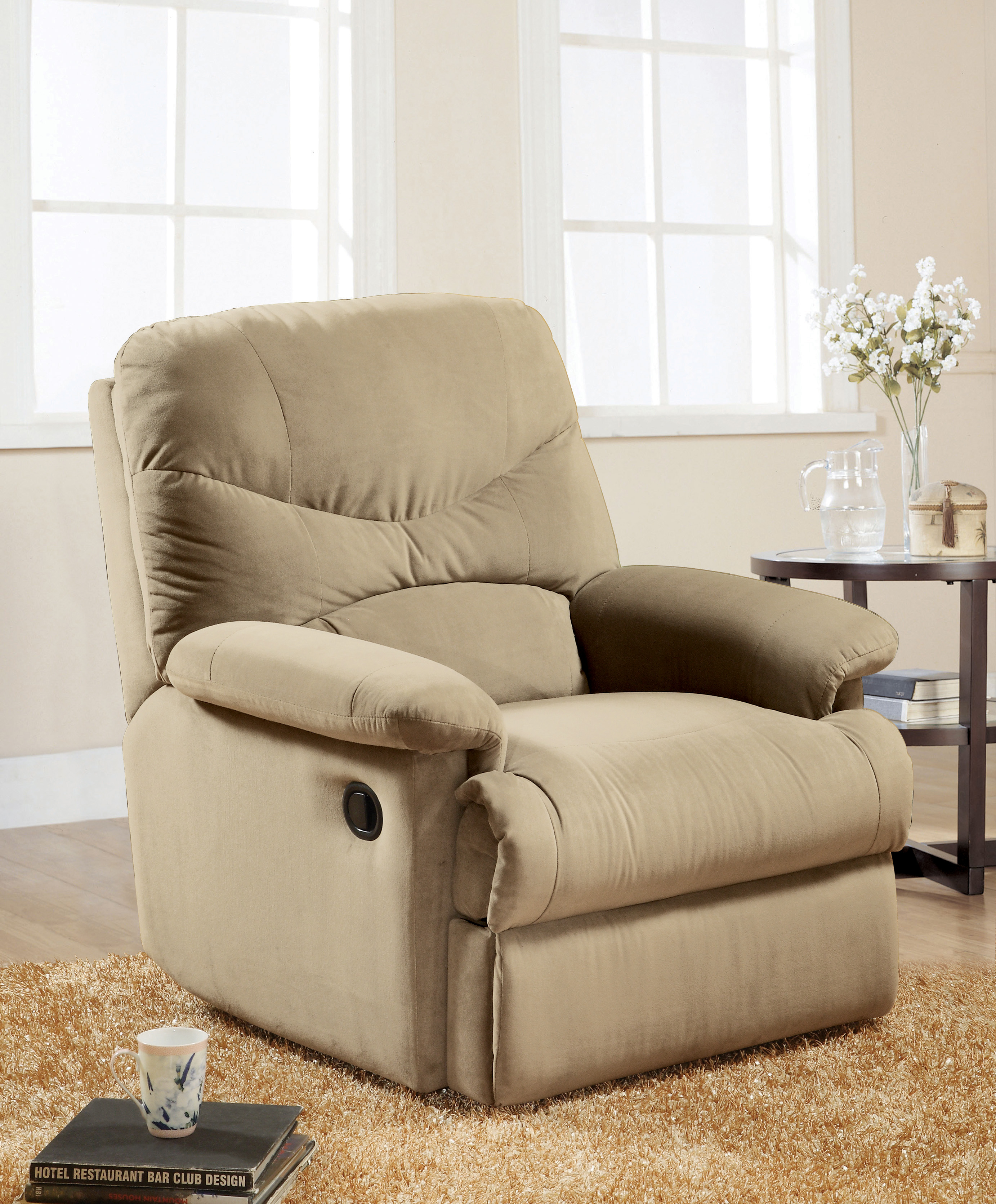 Fauteuil inclinable Arcadia microfibre beige