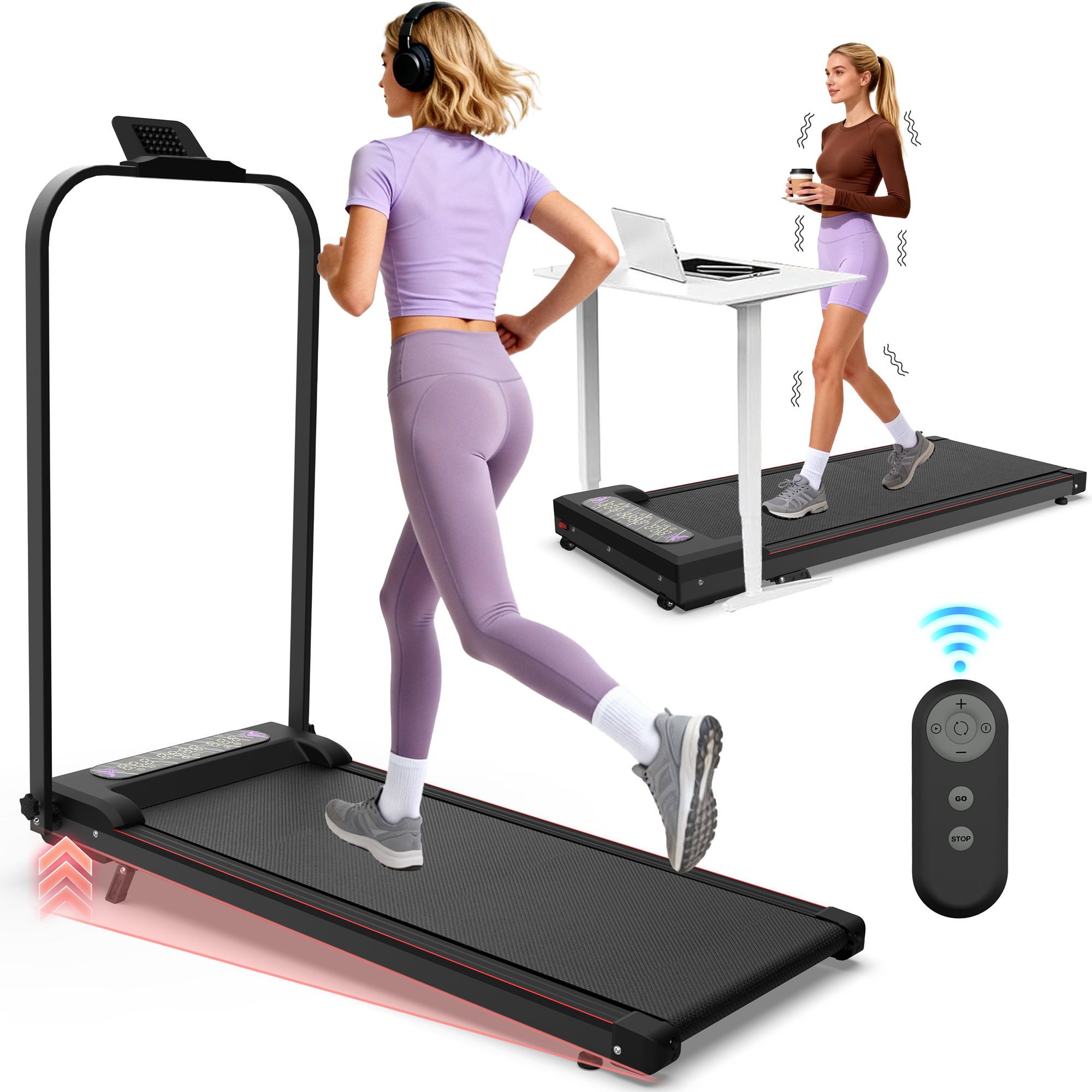 Tapis roulant pliable poignée inclinaison tapis de marche bureau