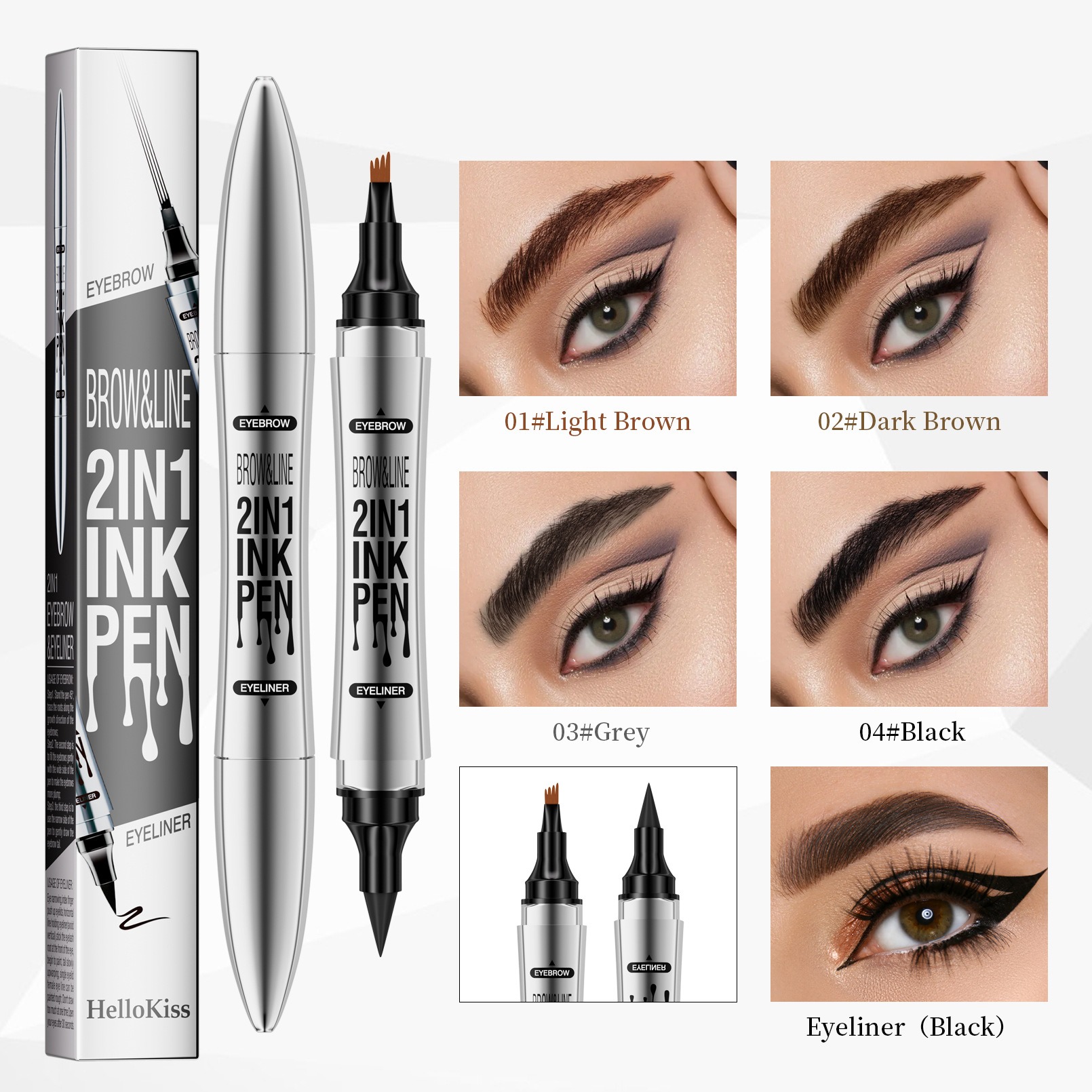 Crayon sourcils microblading 4 pointes, imperméable