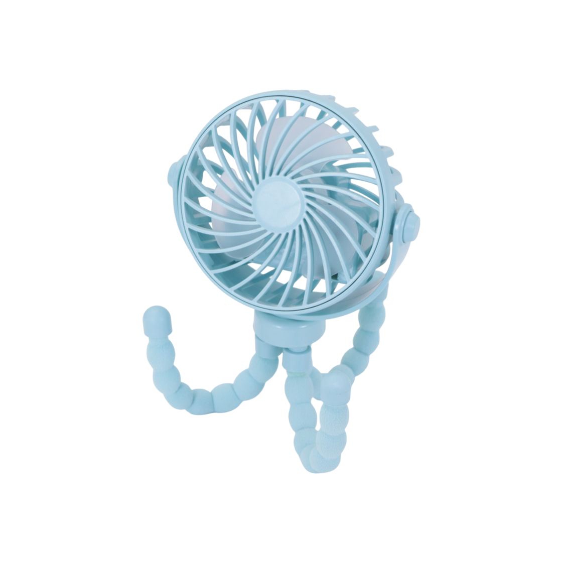 Ventilateur Octopus bleu rechargeable Li-ion