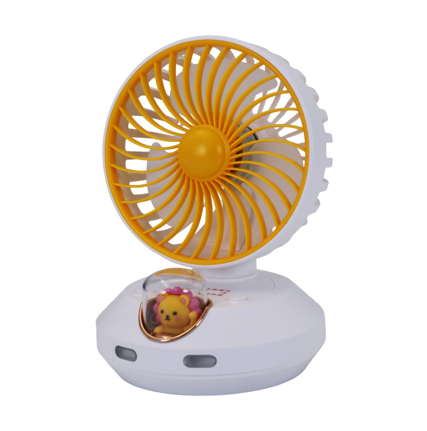 Ventilateur tête oscillante blanc rechargeable Li-Ion