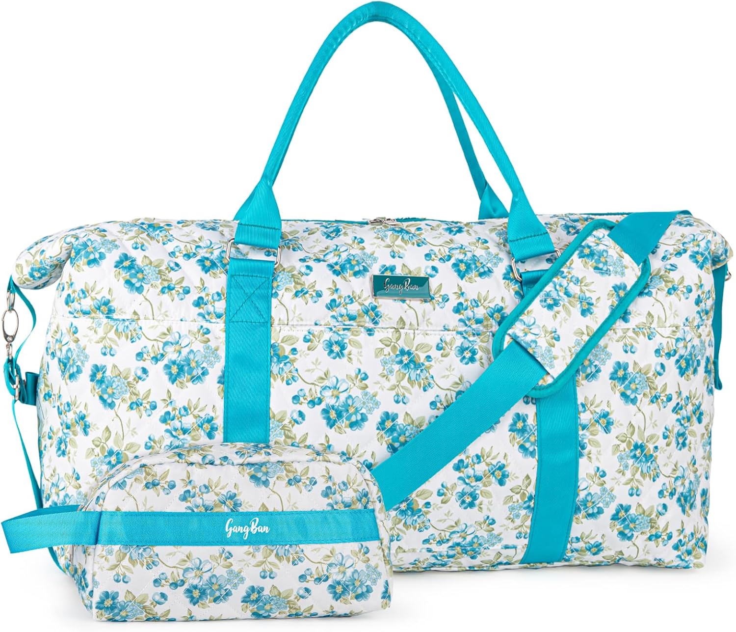 Sac voyage femme avec trousse toilette, design floral