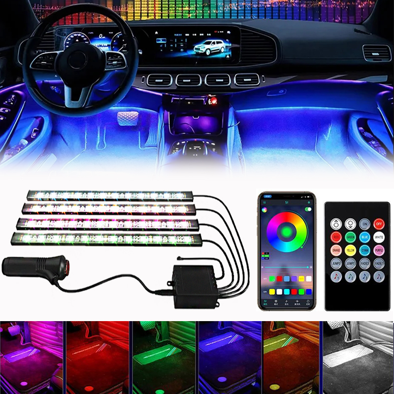 Bande LED RGB voiture intérieur ambiance synchronisation musique app