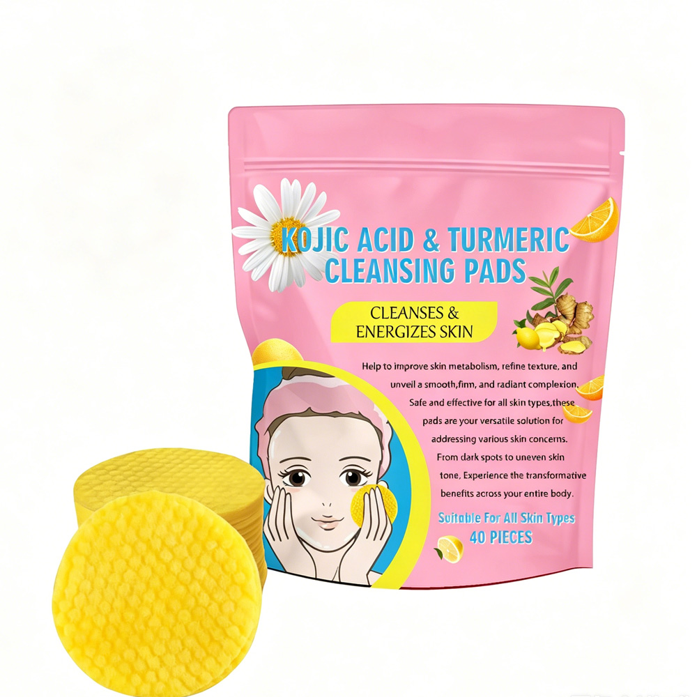 40 Pcs Tampons Nettoyants Curcuma Acide Kojique Vitamine