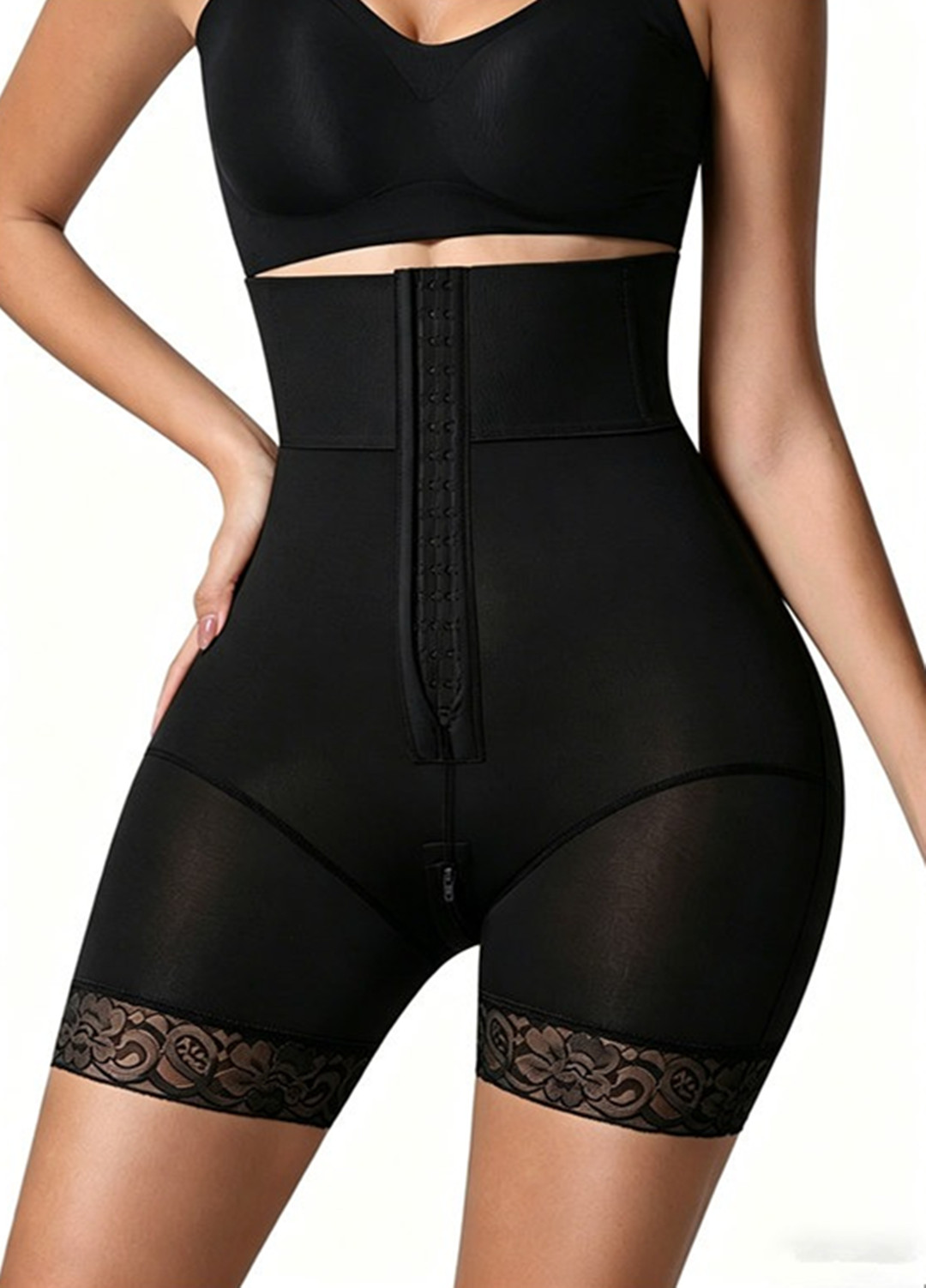 Shorts gainant taille haute femme contrôle ventre fessier