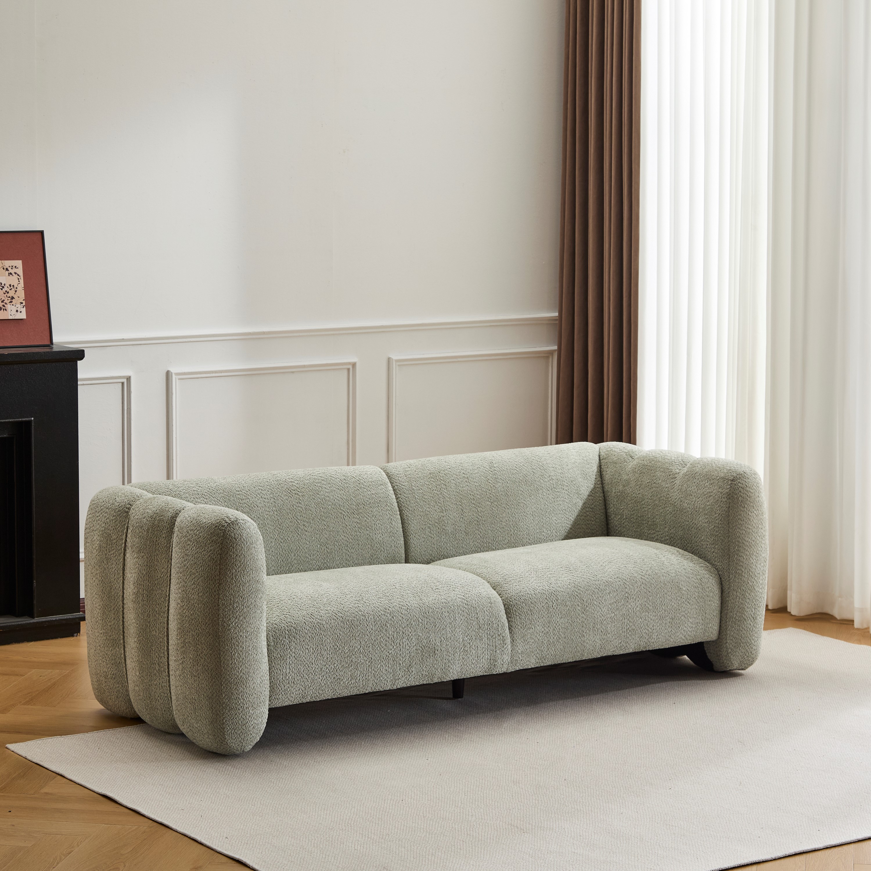 Tonson Sofa 3 places 83", design vague vert pâle