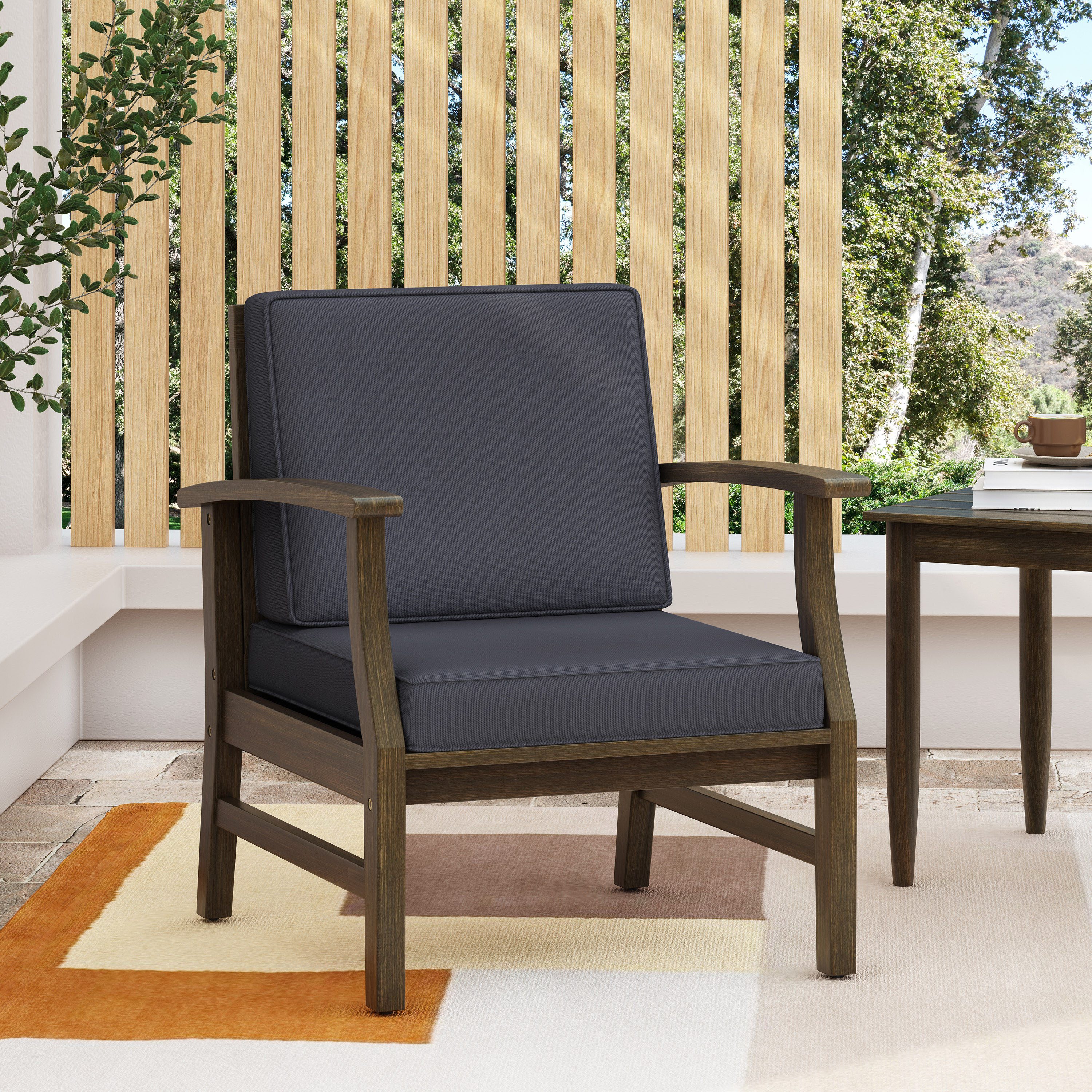 PERLA fauteuil club gris foncé