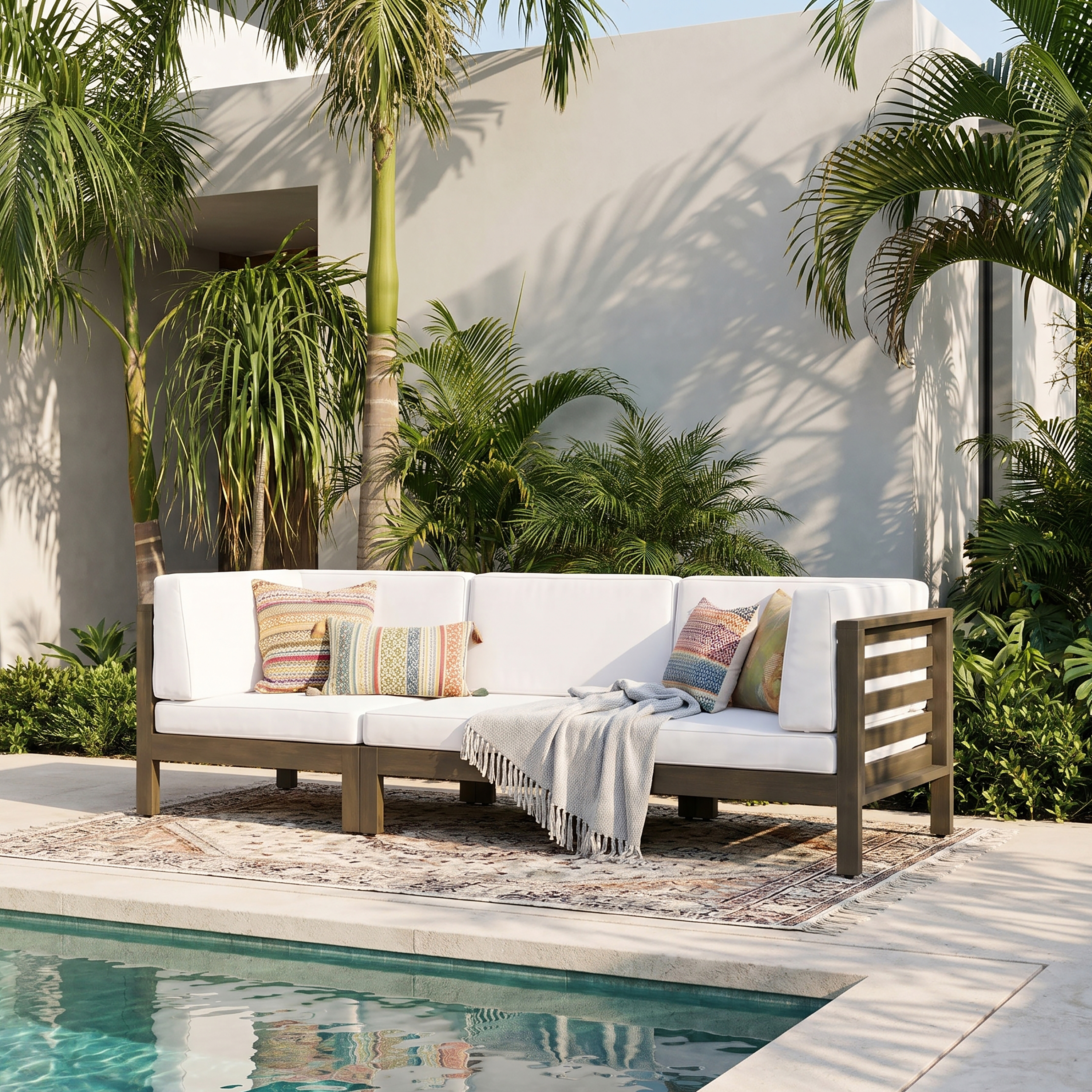 Ensemble sofa 3 pièces OANA, blanc