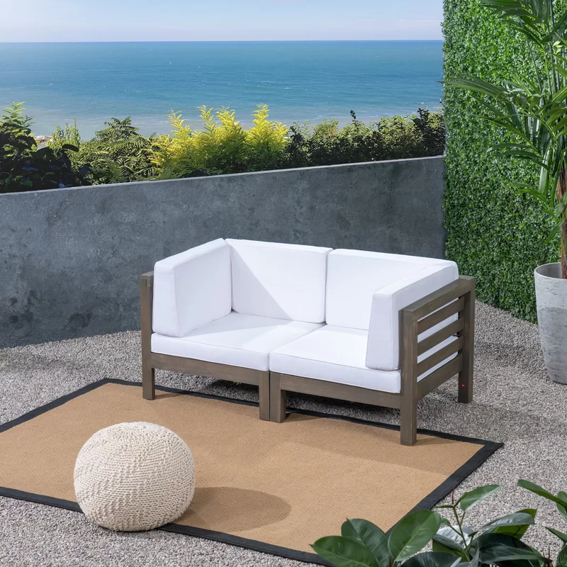OANA Ensemble causeuse 2 places blanc
