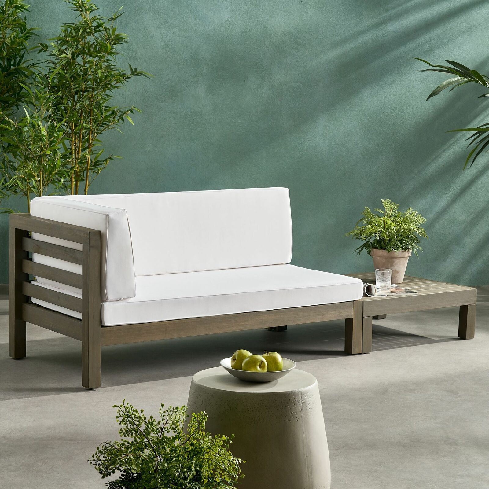Banc coin OANA table café blanc