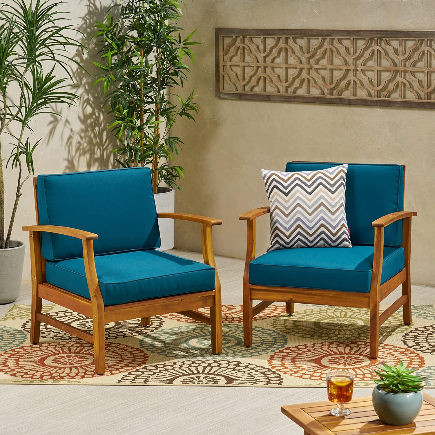 PERLA FAUTEUILS SET DE 2, BLEU