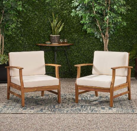 PERLA Ensemble 2 fauteuils club crème
