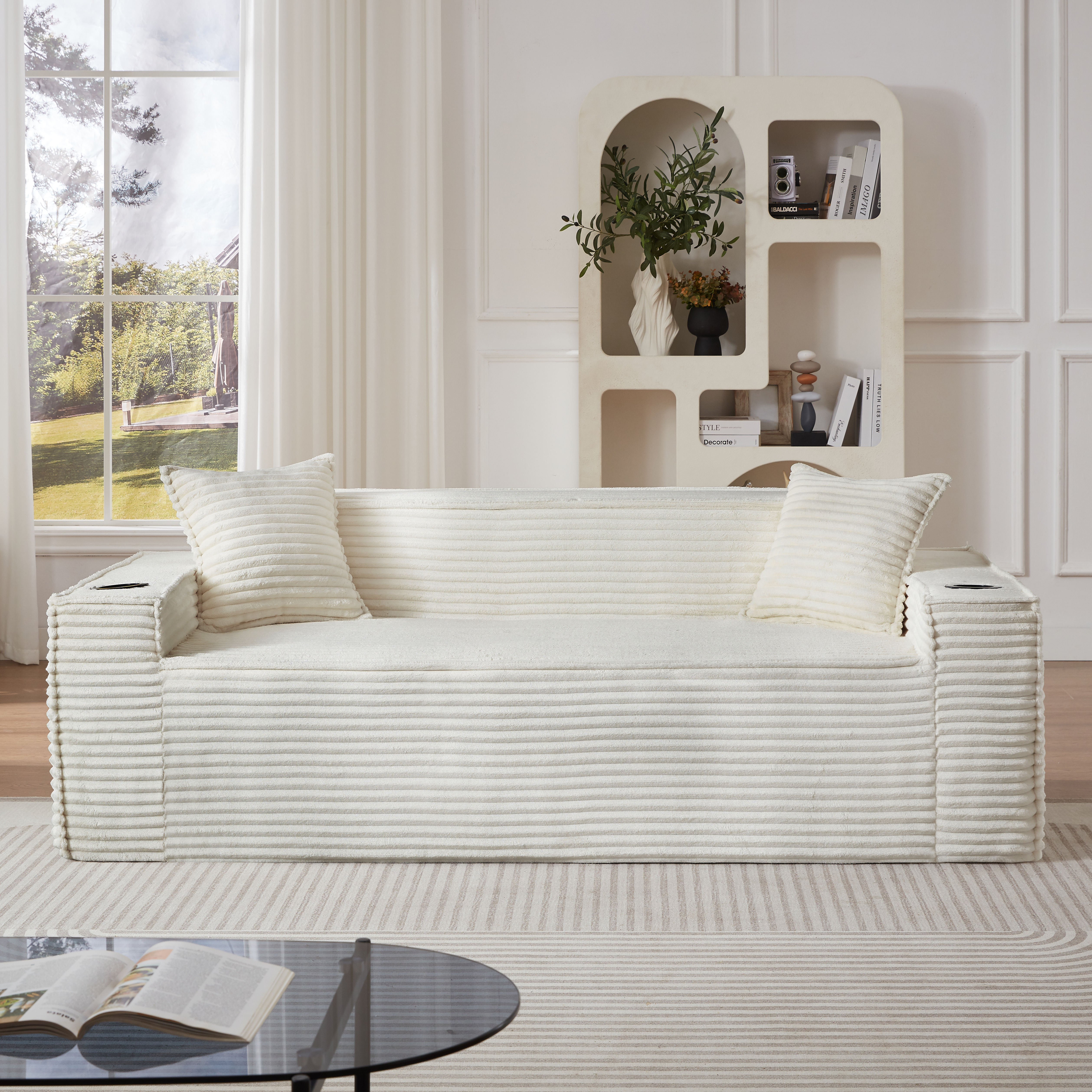 Sofa 3 places sans structure, sans assemblage, pour petits espaces