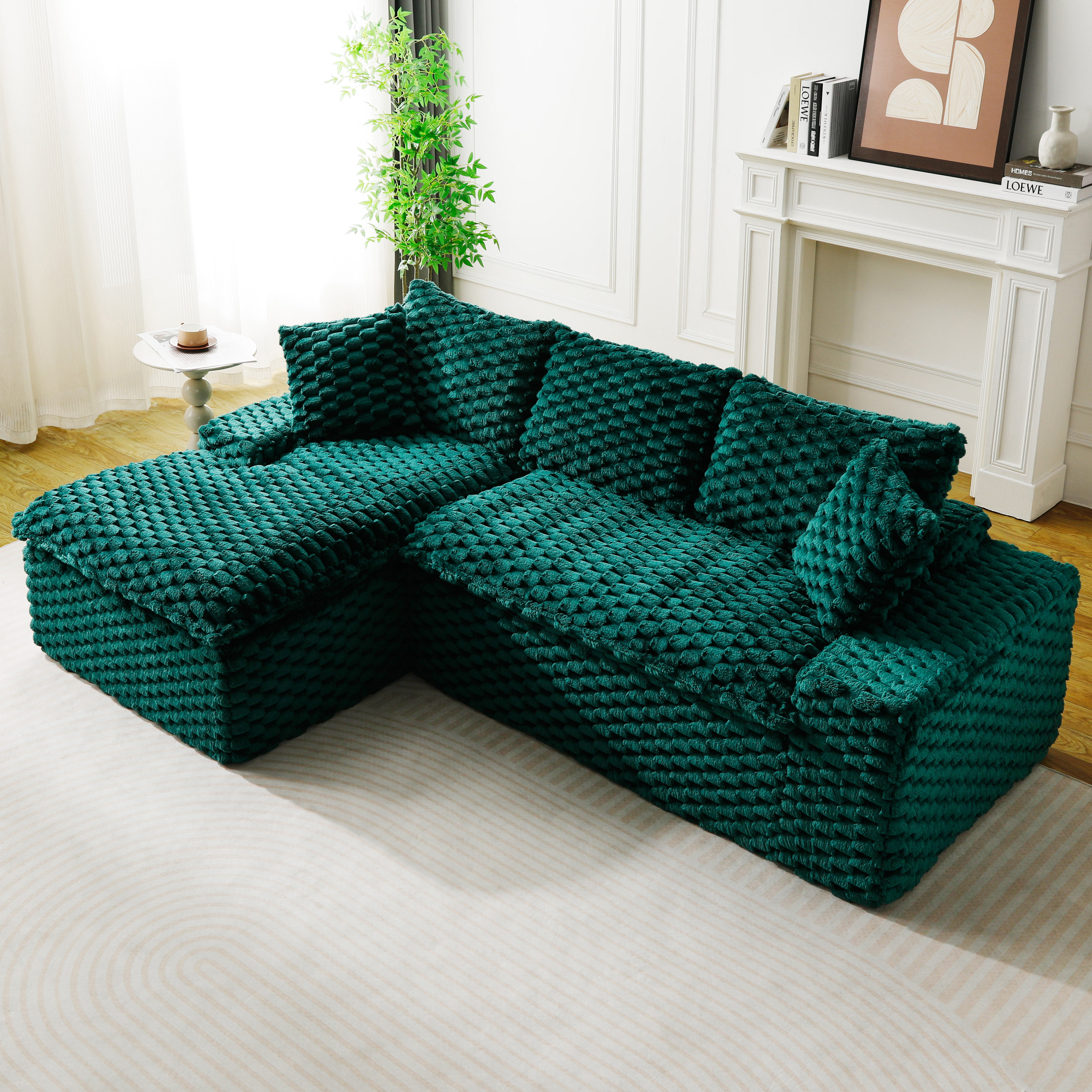 Canapé convertible Green Turtle velours réversible