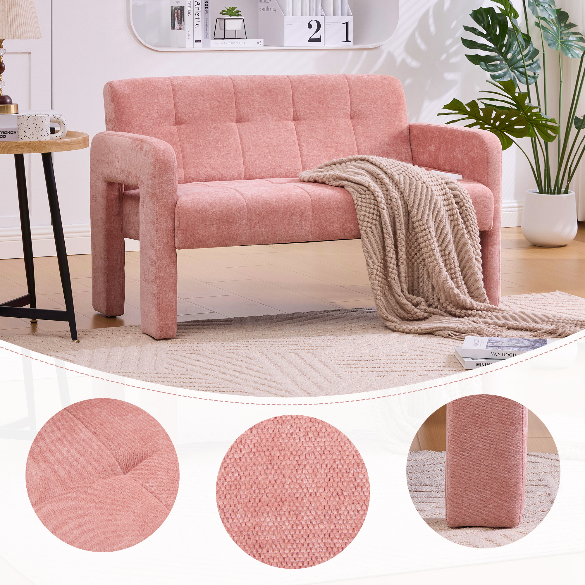 Causeuse double nordique compacte accoudoirs dual confort