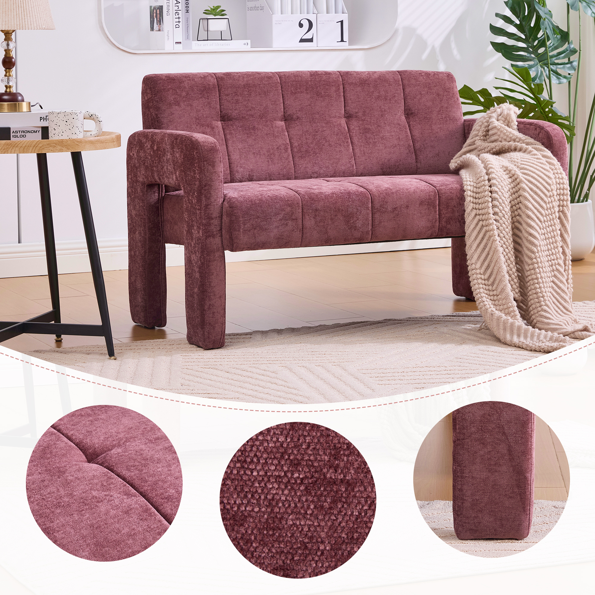Fauteuil double nordique, canapé loisir compact
