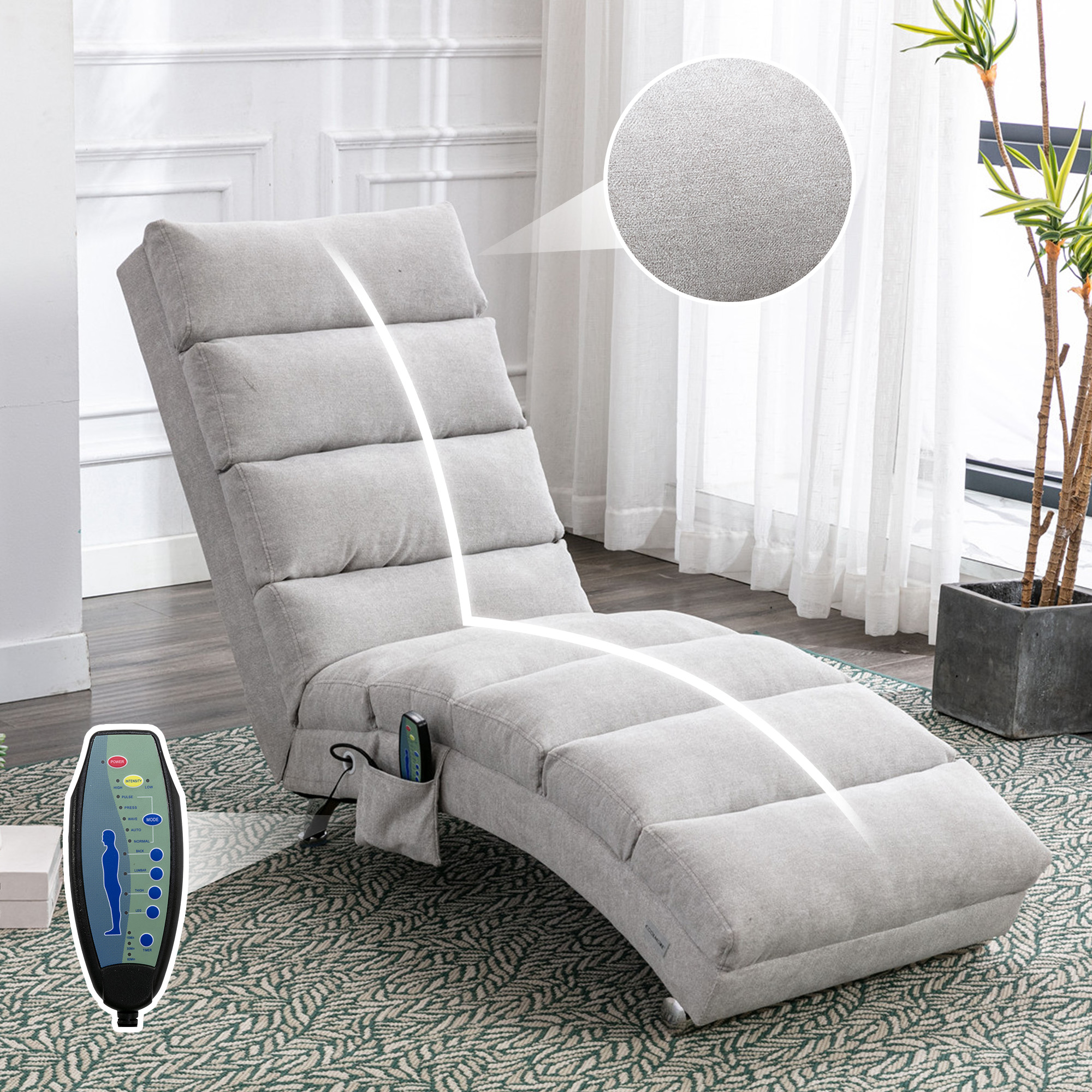 Méridienne luxe vibration tissu salon chambre