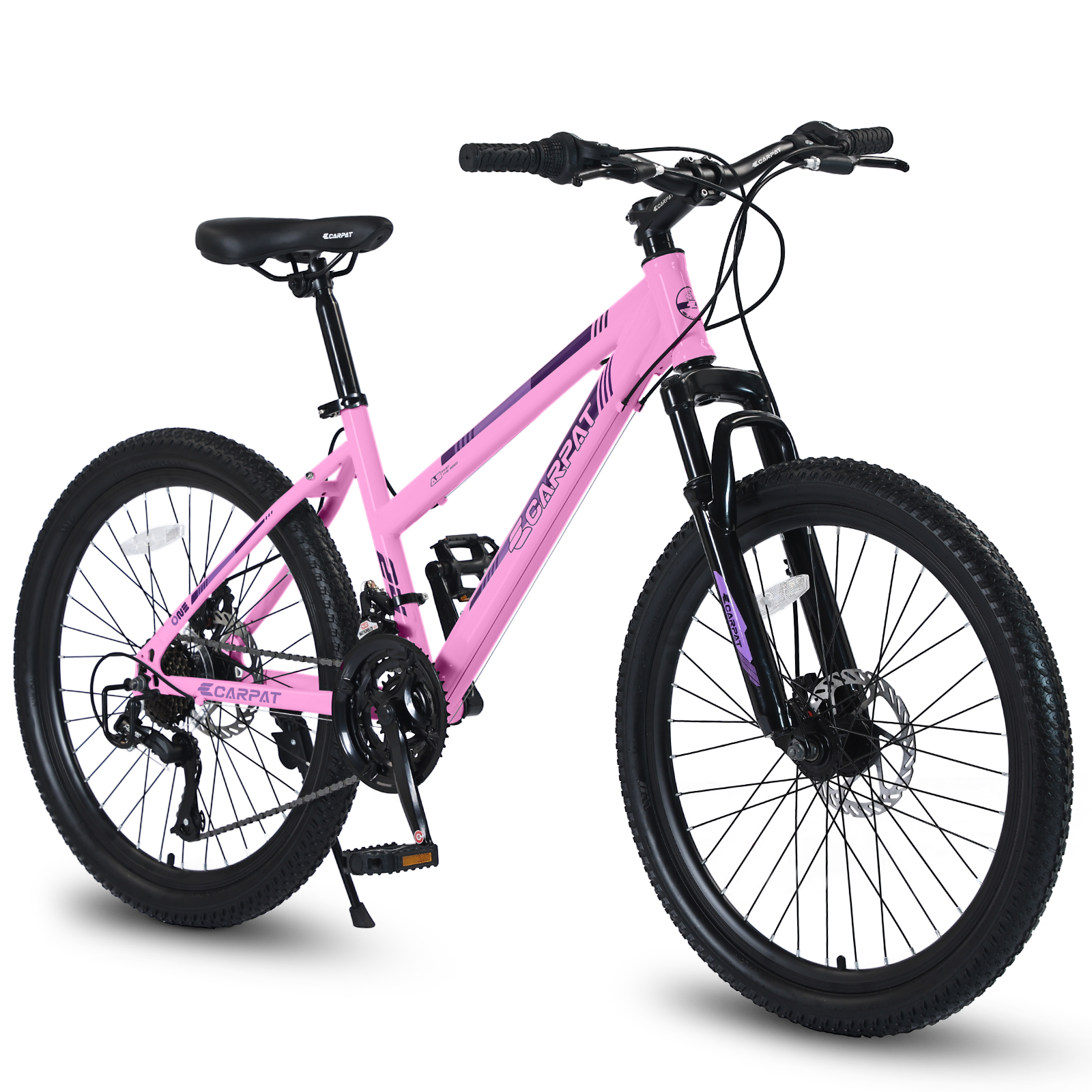 S24103 Vélo montagne 24 po filles, 21 vitesses Shimano, rose blanc