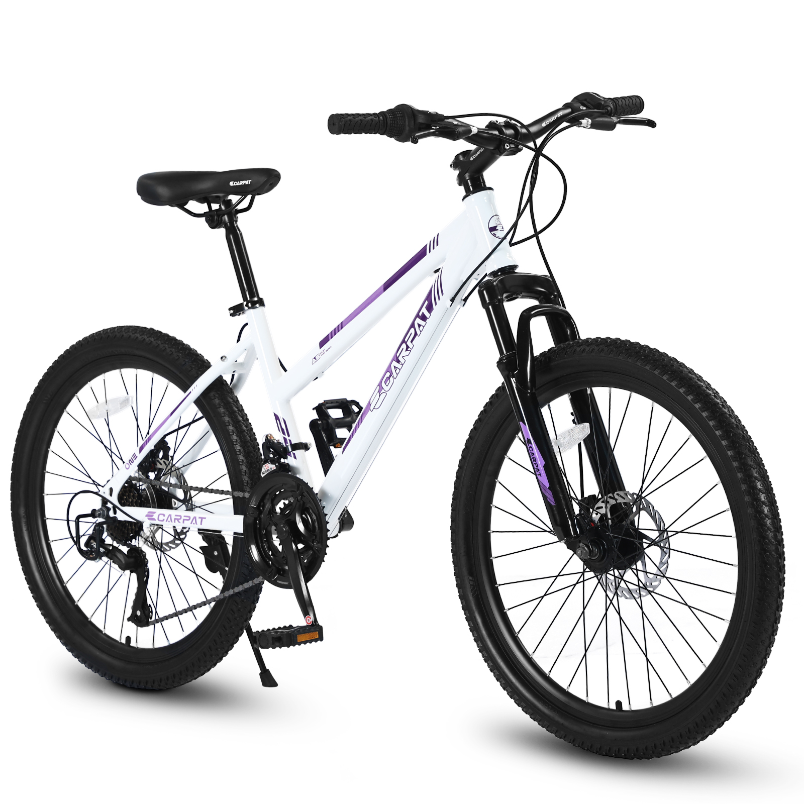 S24103 VTT 24po, Shimano 21 vitesses, blanc rose